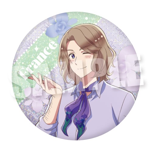 アニメ『ヘタリア World☆Stars』BIGホログラム缶バッジ 《パステル