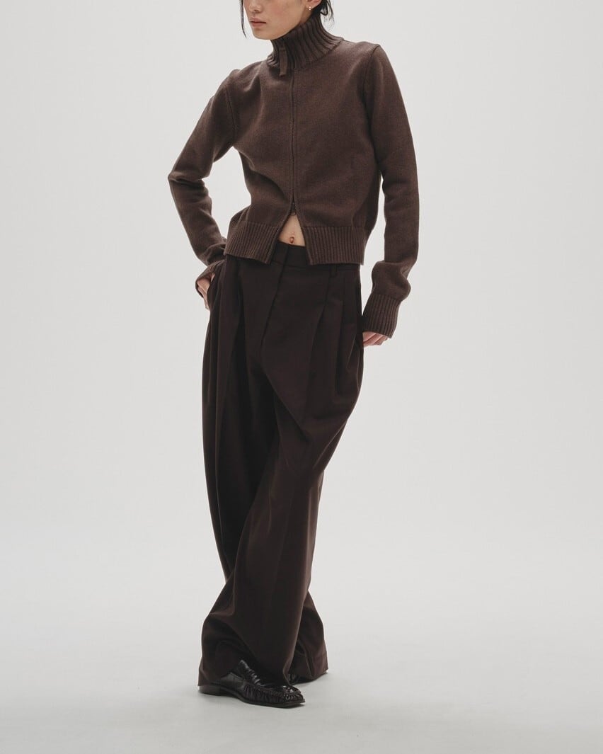 TODAYFUL(トゥデイフル) Compact Zip Knit | サウスオレンジ｜メンズ