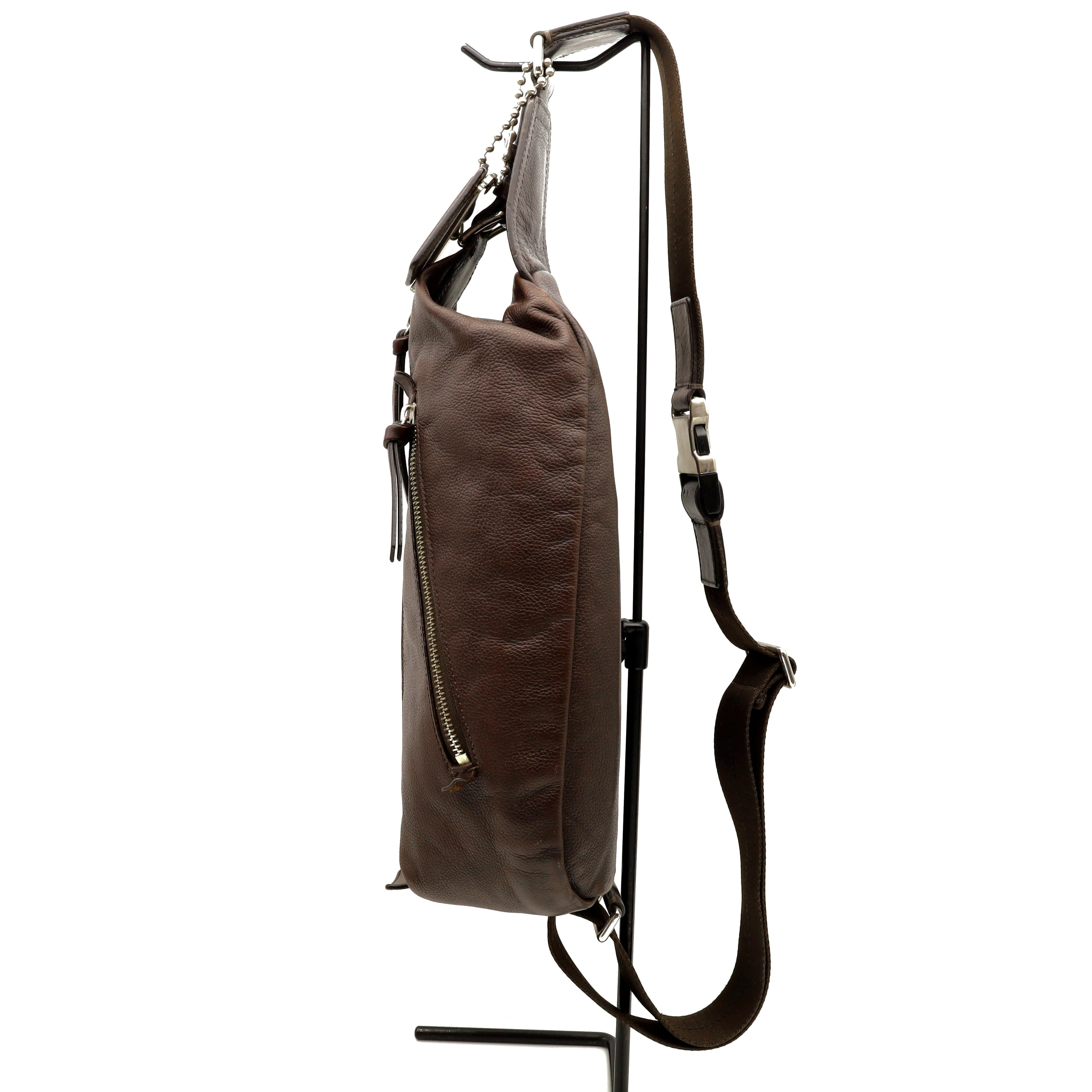 美品 COACH コーチ メンズ ボディバッグ トンプソン レザー スリング