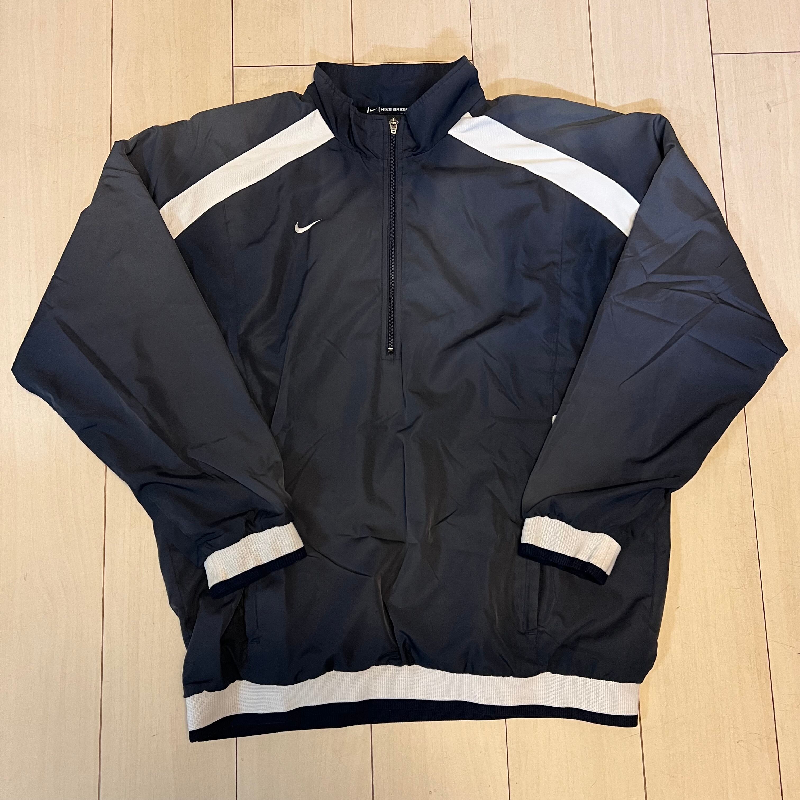 00s】NIKE ナイロンジャケット ワンポイント 刺繍 バックプリント