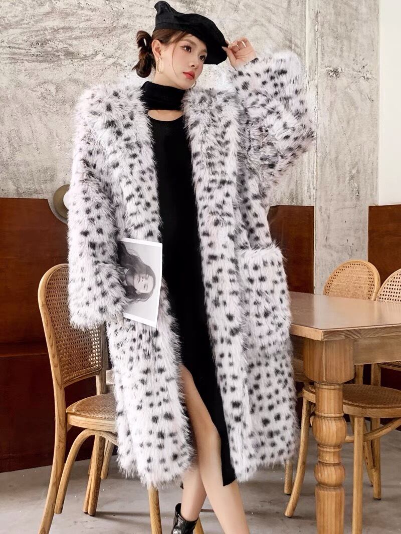 レオパード フード うさみみ くまさん ヒョウ柄 ファー コート