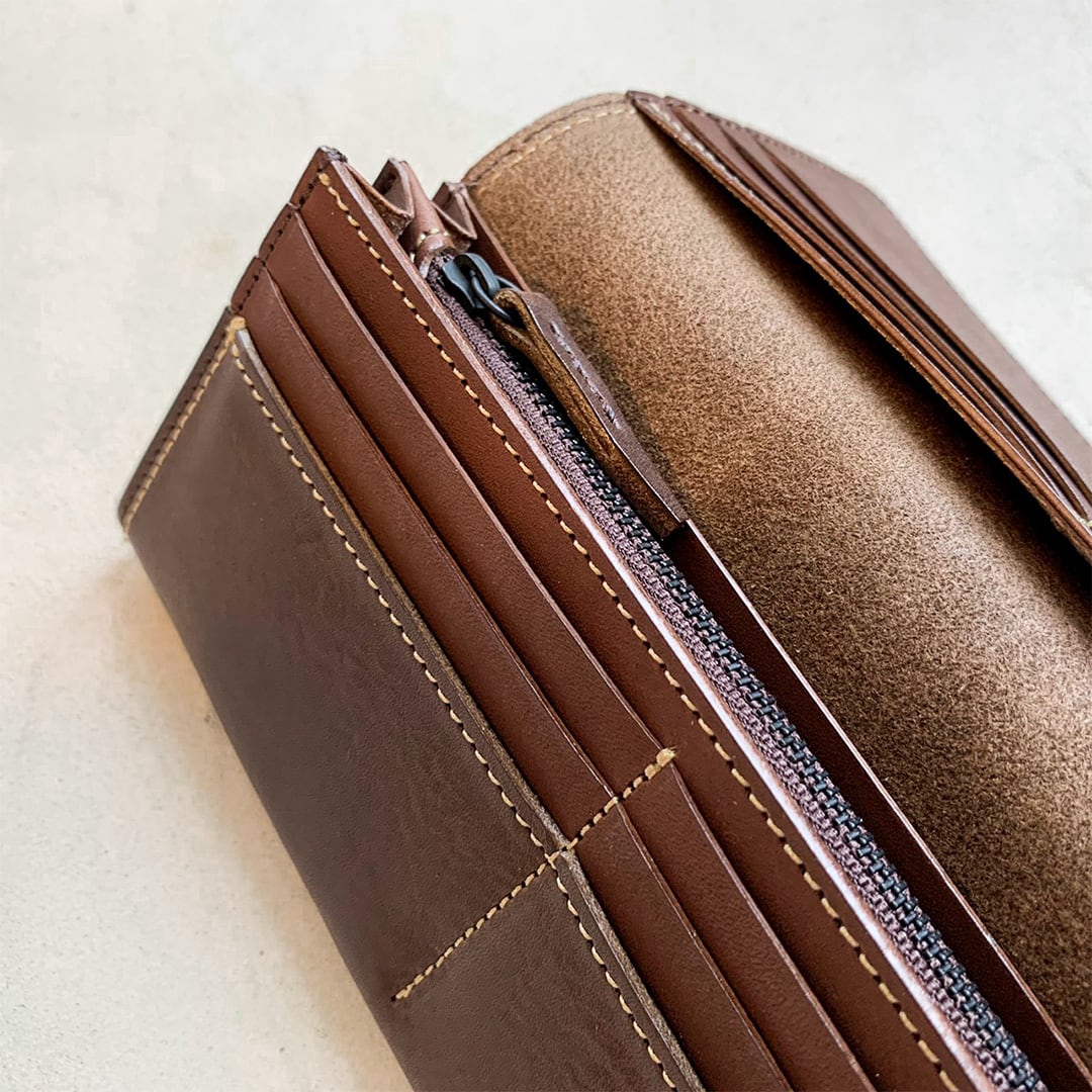 ダークブラウンの長財布 | LEATHER CRAFT C/Rem