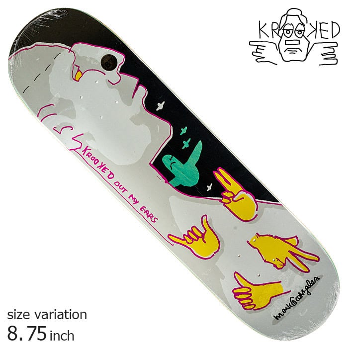 KROOKED GONZ OUT MY EARS 8.75inch デッキ スケートボード スケボー