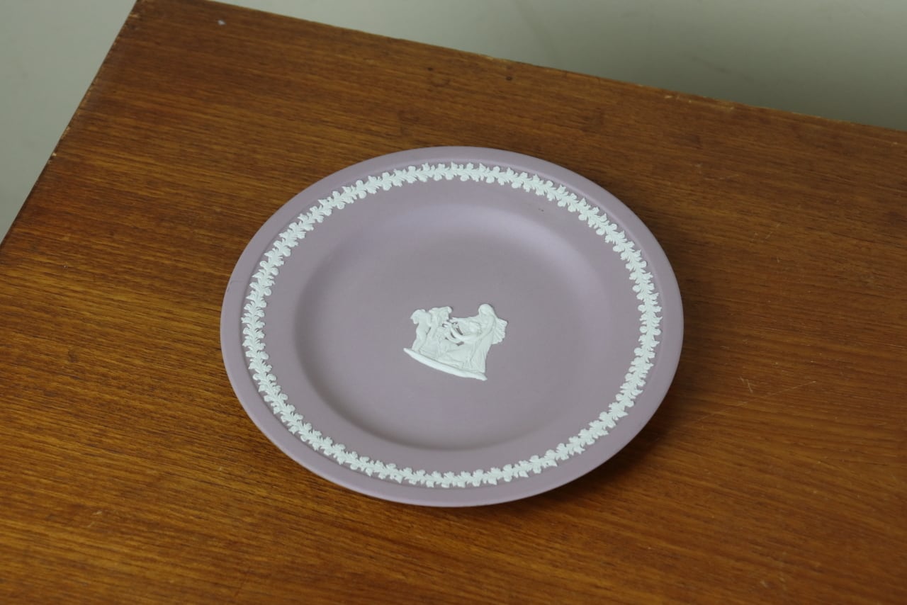 ウェッジウッド ジャスパー ライラック プレート17cm レア WEDGWOOD