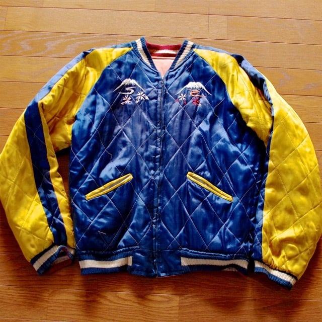 1950s Japanese Souvenir Jacket / 50年代 スカジャン 鷹＆日本地図