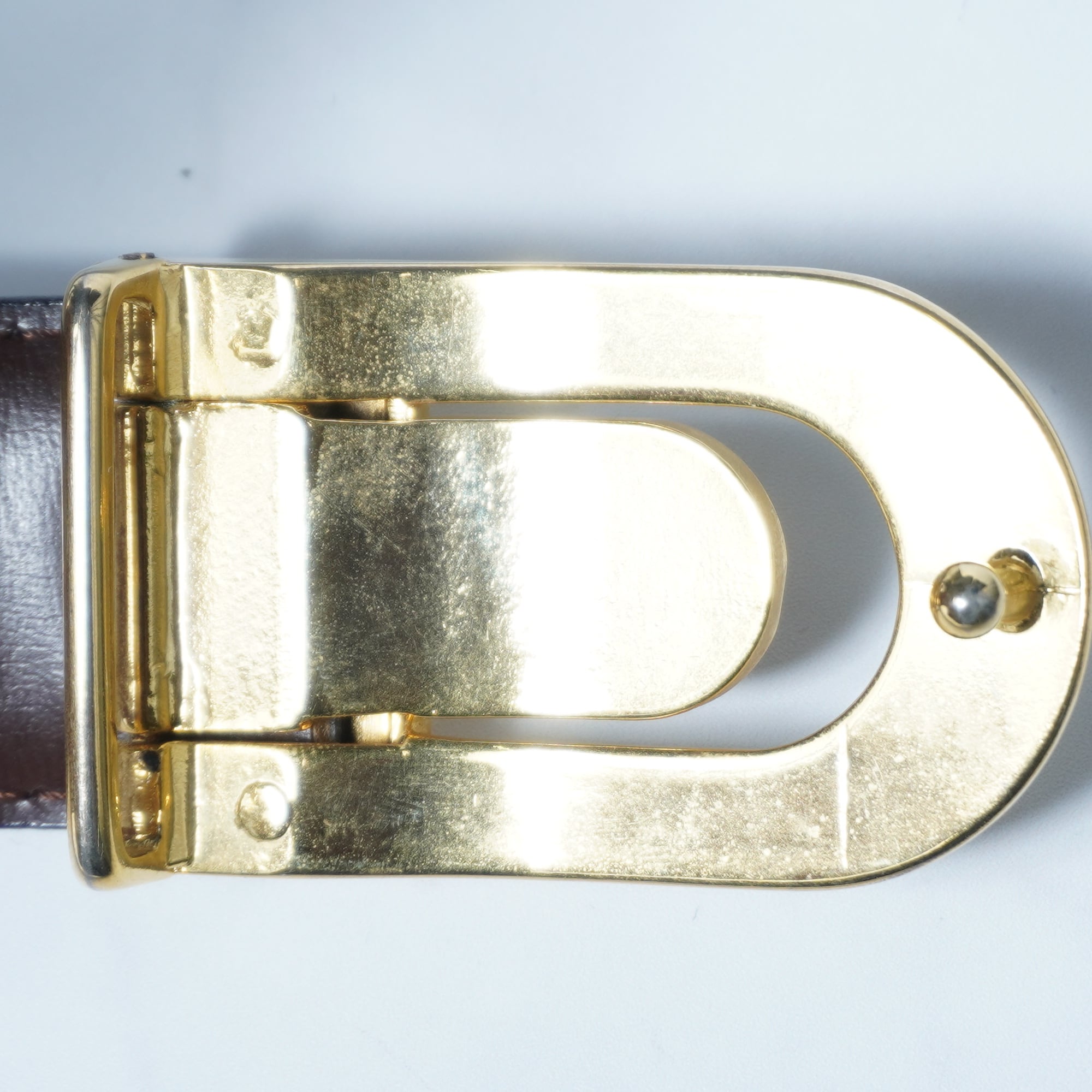 BURBERRY】バーバリー ロゴ入ノバチェックゴールドバックルベルト