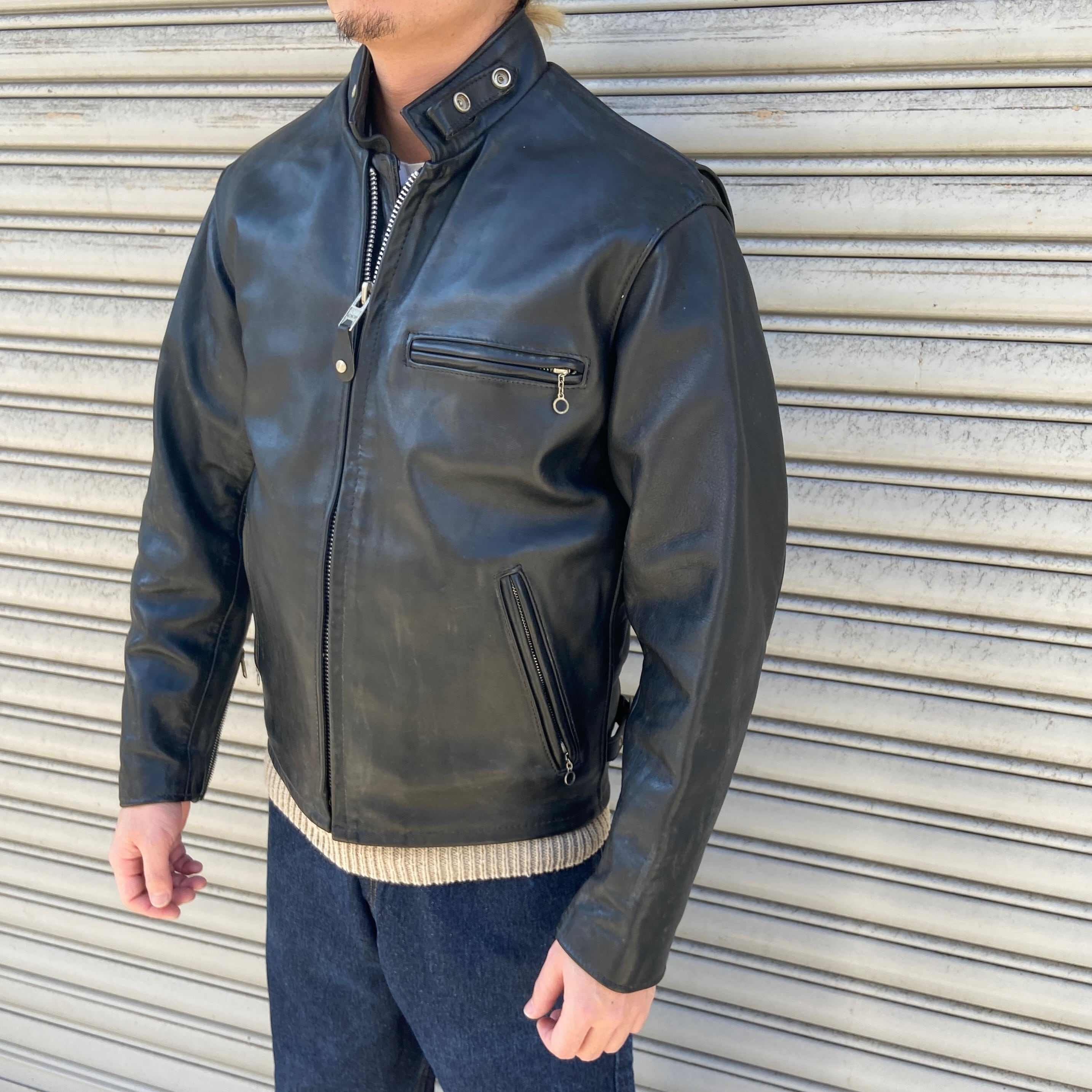USA製 Schott N.Y.C 641 シングルライダースジャケット 36 | 古着屋 Uan