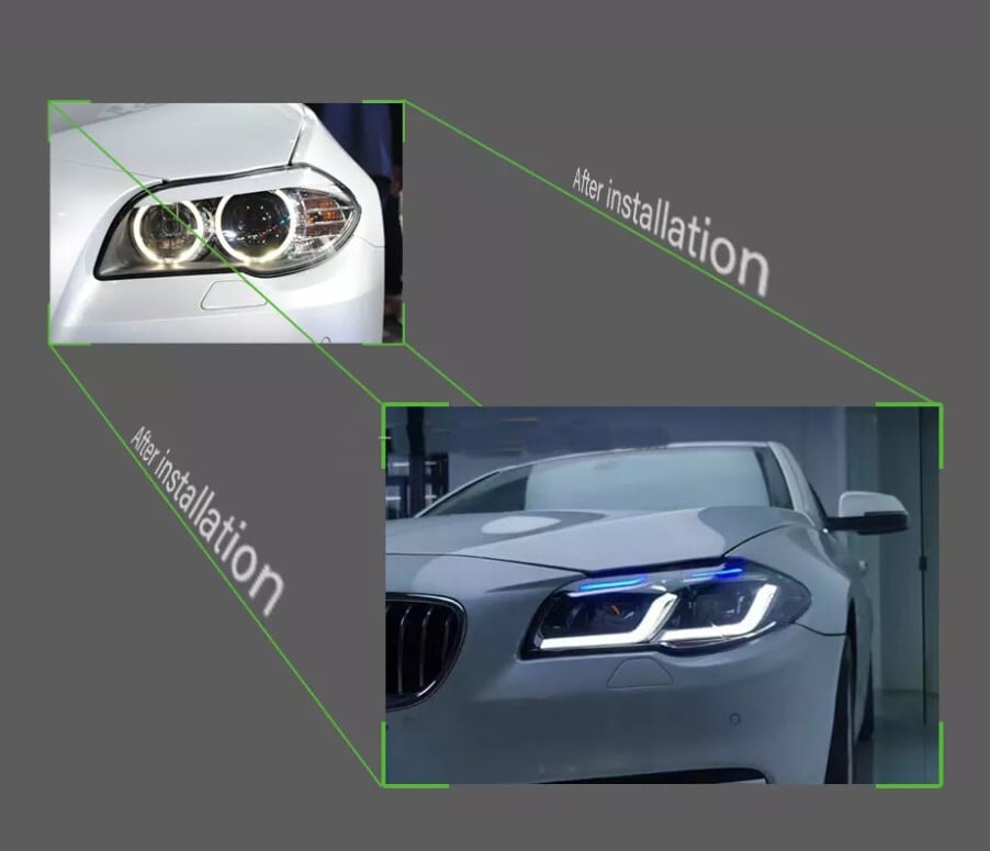 BMW 5シリーズ F10 2006-2013 F18 LEDグレードアップヘッドライト