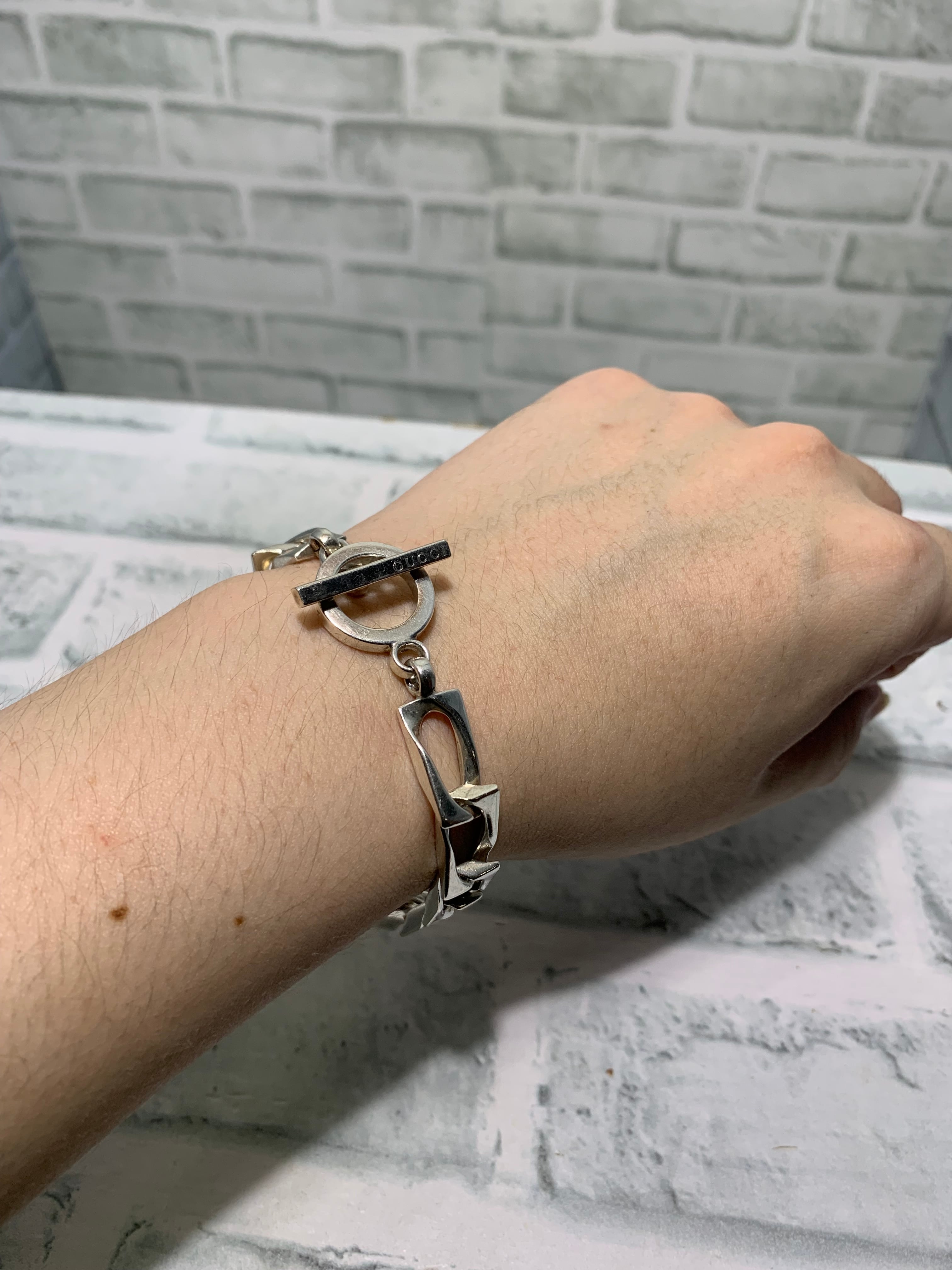 希少 オールドグッチ Tバー フィガロチェーン ブレスレット 22cm | Pay ID