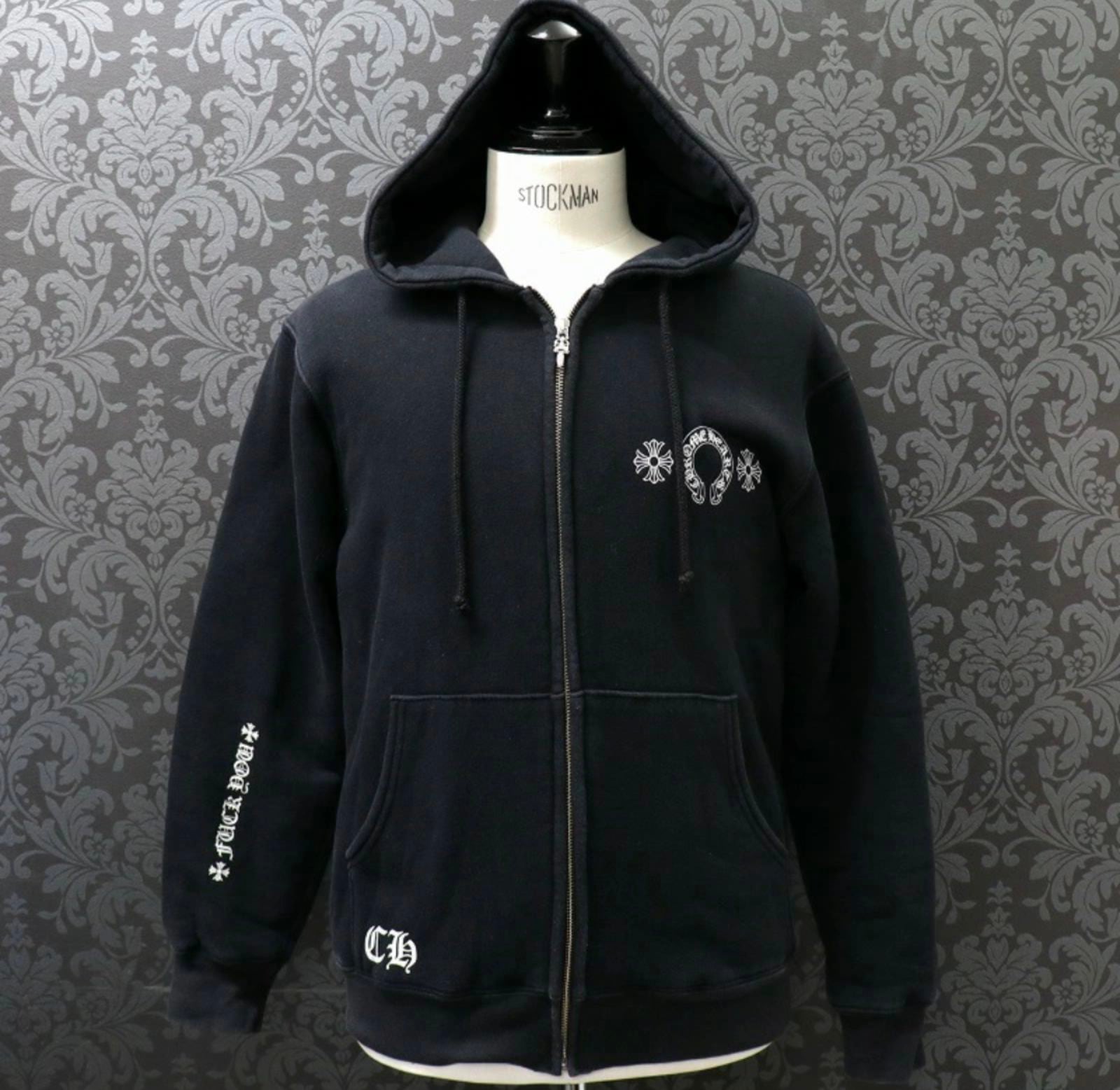 CHROME HEARTS クロムハーツ FUCKYOUプリント ダガージップパーカー CH