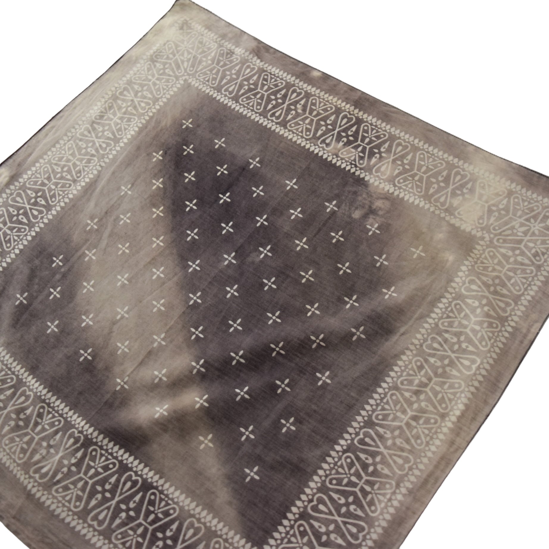 1960's WASHFAST COLORS Vintage Cross Pattern Bandana Faded Color