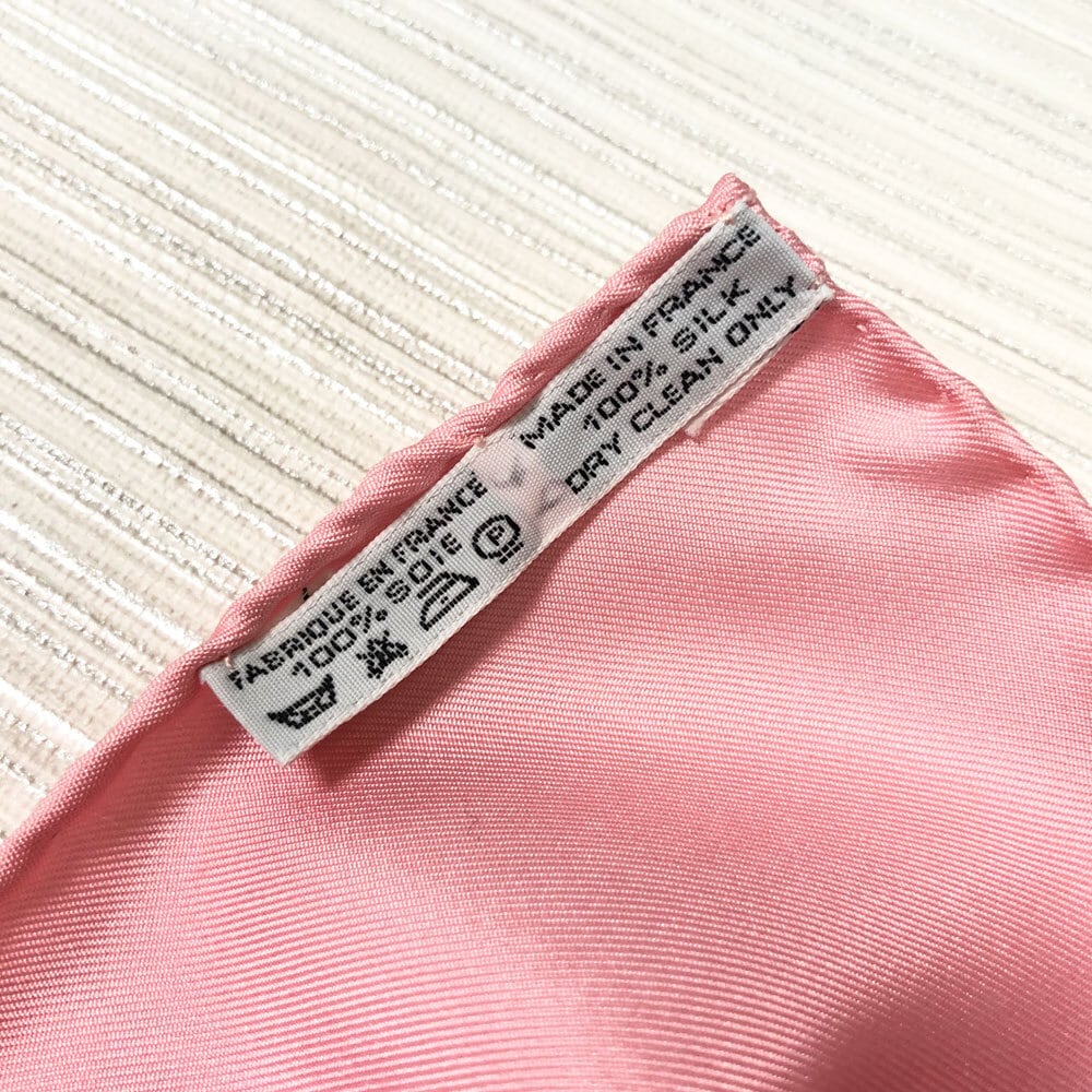 美品 HERMES エルメス カレ90 LA PRAiRiE 草原 ピンクカラー 花 草