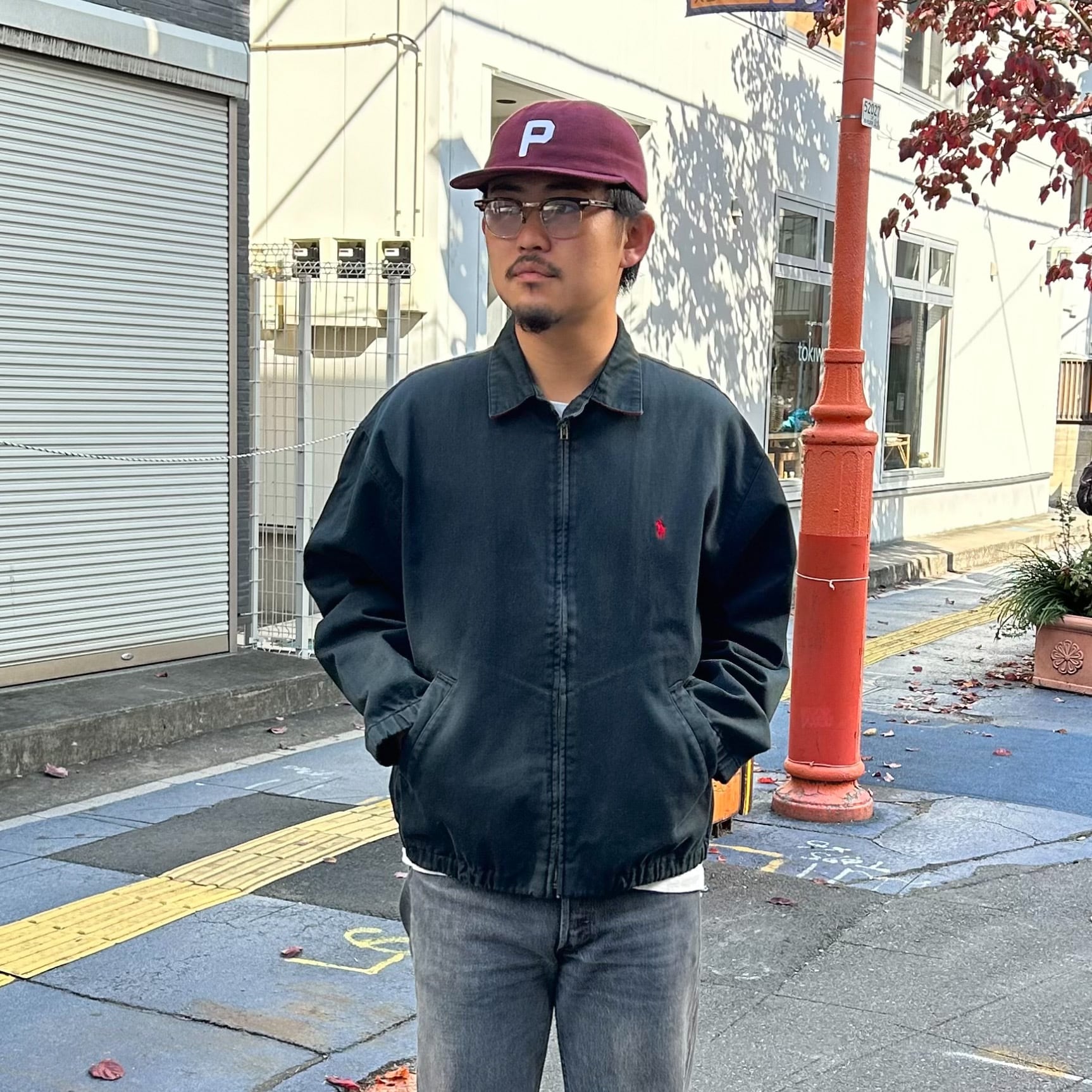 90's Polo Ralph Lauren Swing Top Black M / ポロ・ラルフローレン