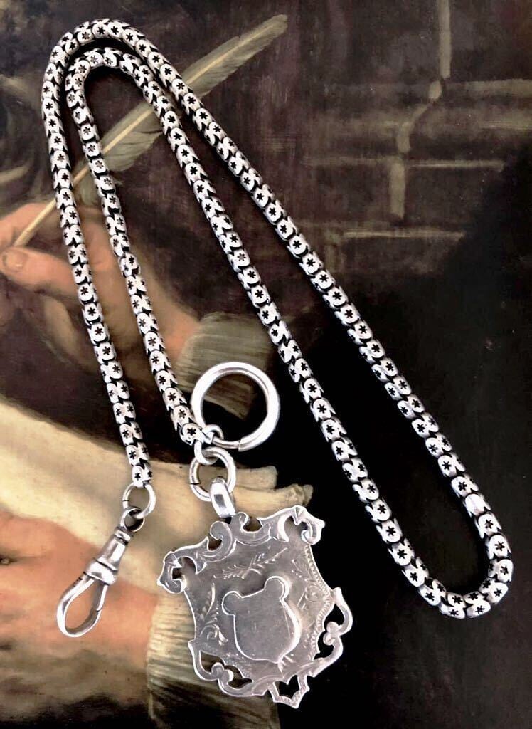 英国アンティーク アルバート/ガードチェーン フォブ ボルトリング