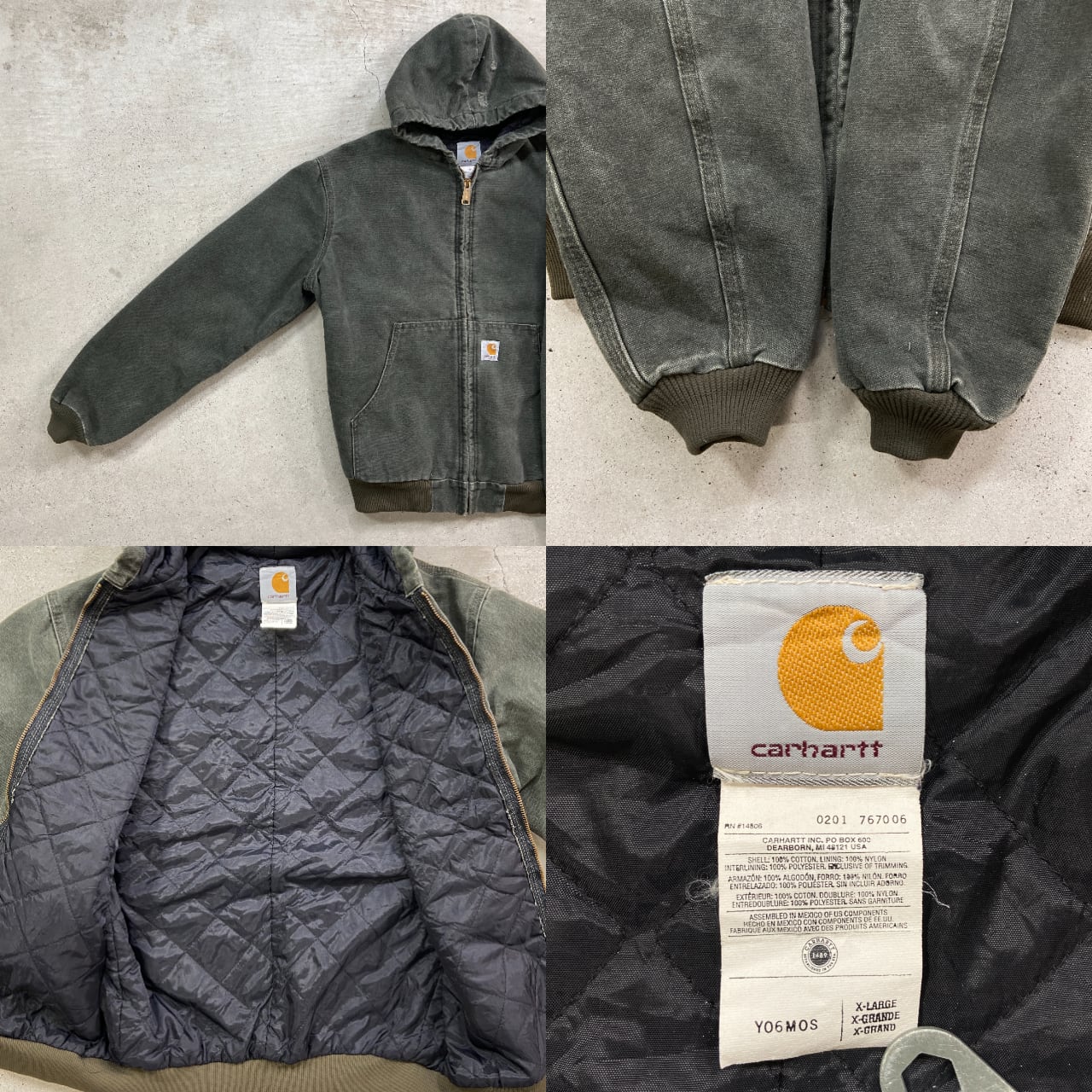 00年代 Carhartt カーハート アクティブパーカー アクティブジャケット