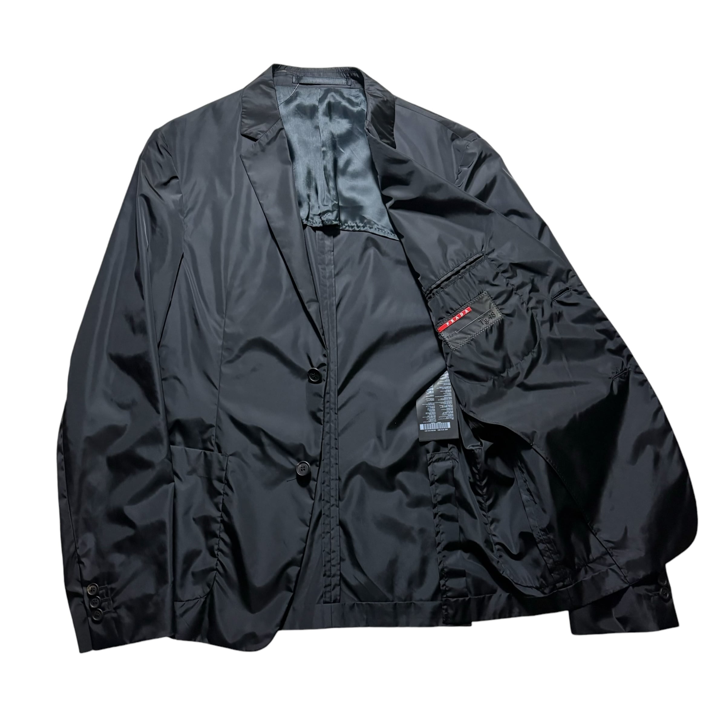 PRADA SPORT black nylon tailored jacket | NOIR ONLINE