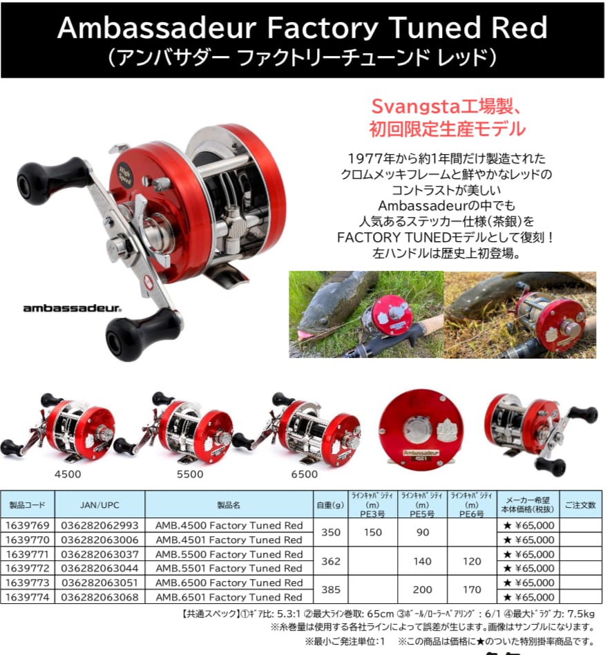 ABU アンバサダーファクトリーチューン レッド | BLUE WATER MAGIC