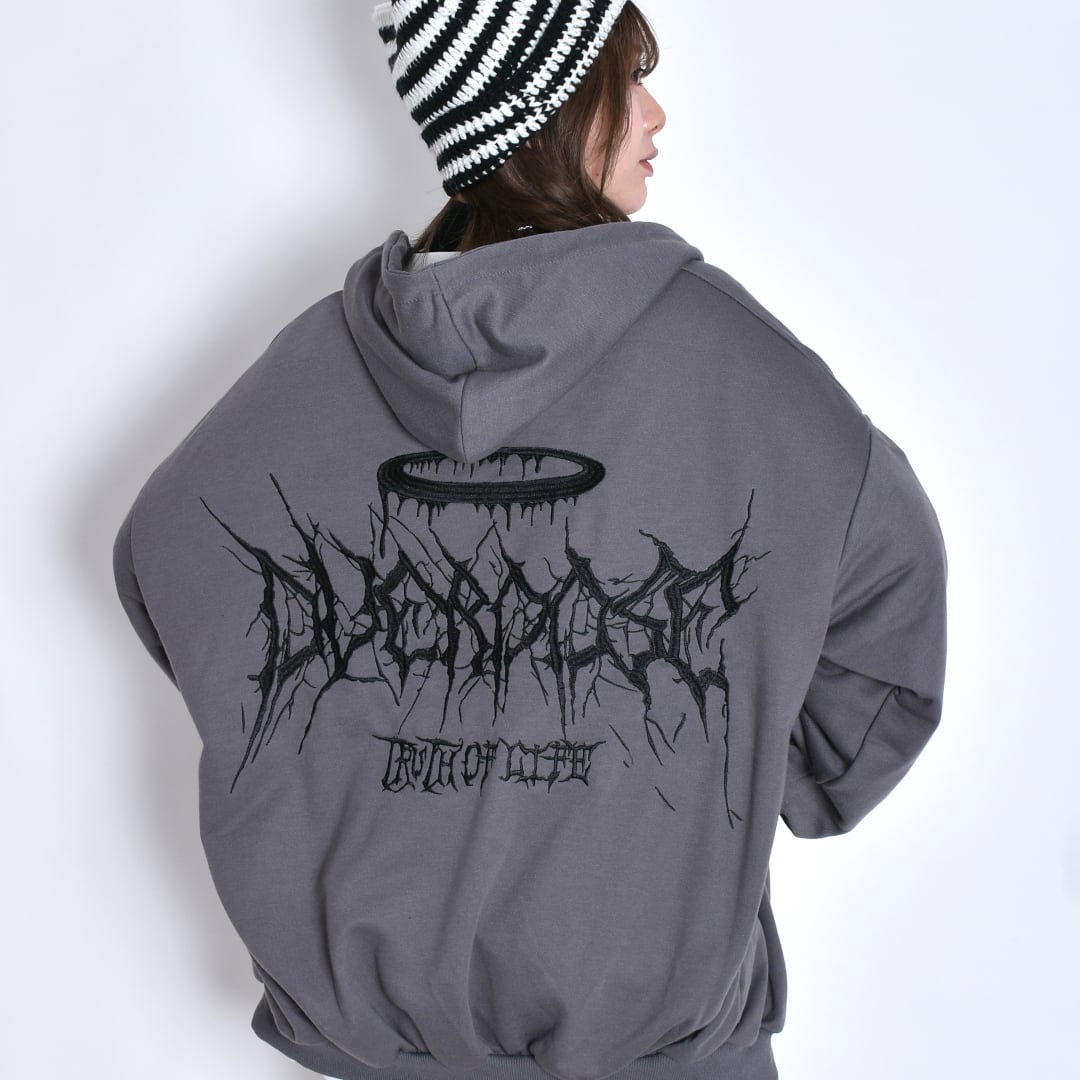 サブカル刺繍ロゴ ZIPパーカー | VOLCAN&APHRODITE