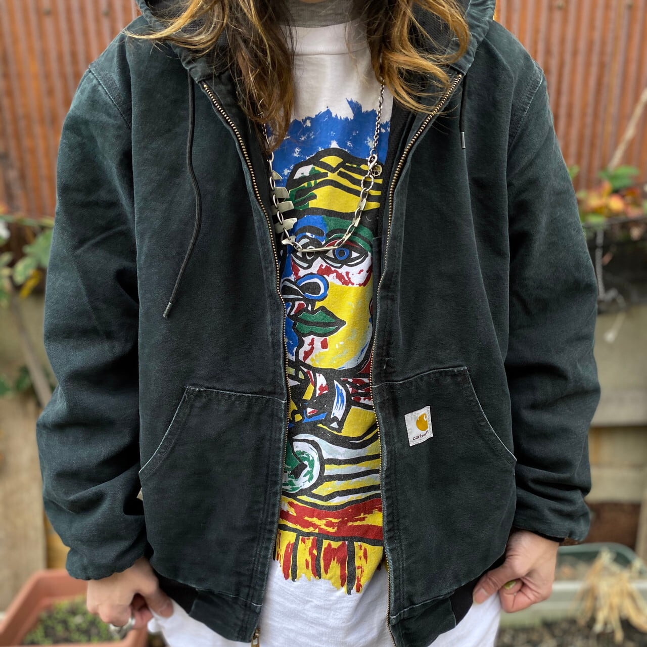 USA製 Carhartt カーハート アクティブジャケット メンズM 古着 ダック