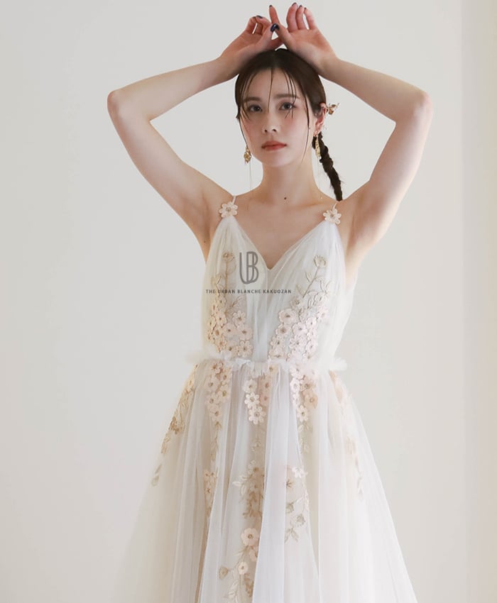 THE URBAN BLANCHE ORIGINAL 】【WEB 限定】 キャミドレス 花 刺繍