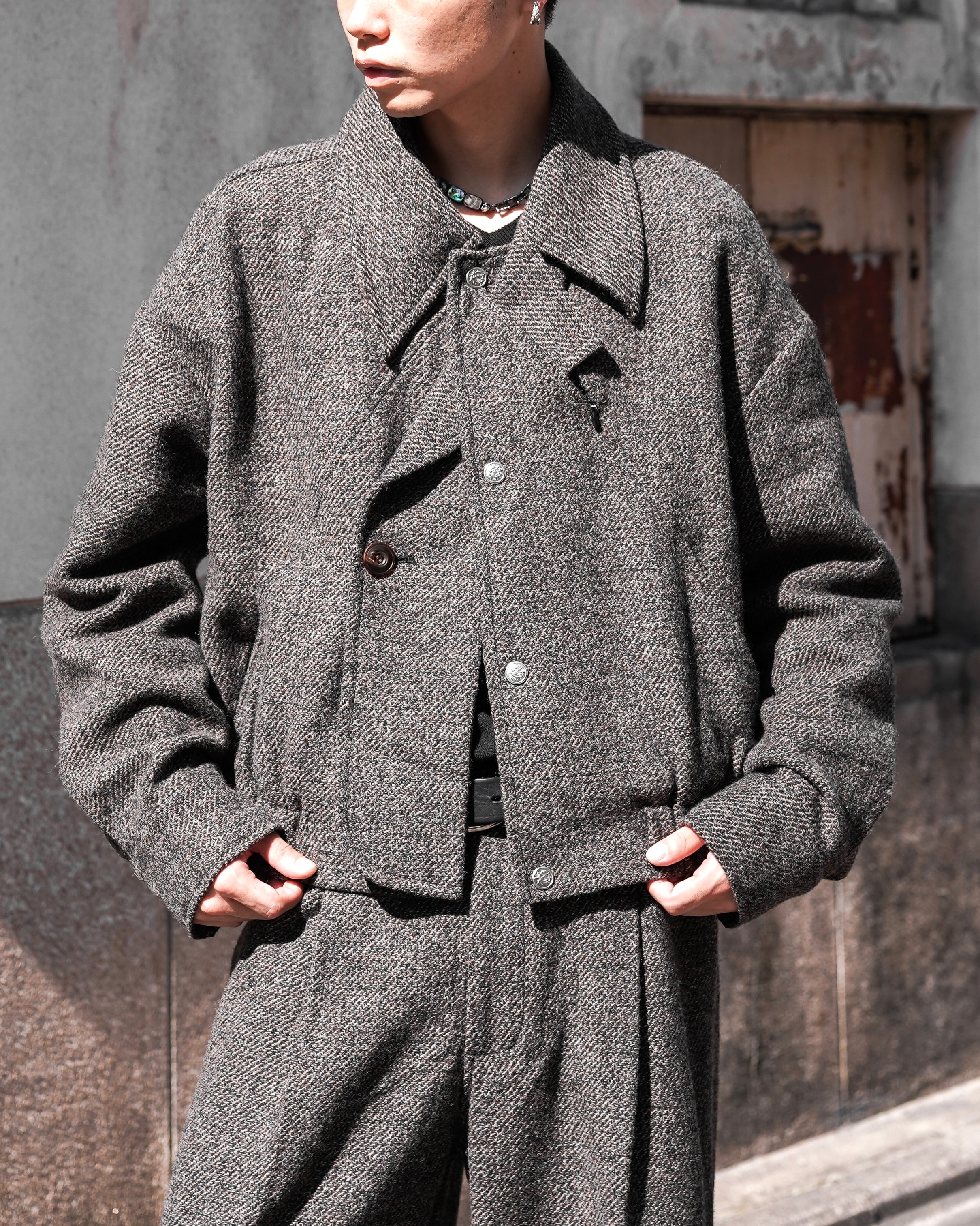 NULLUS AW25 DECONSTRUCTED SLIT & PEEL POCKET JACKE | hypeofficial