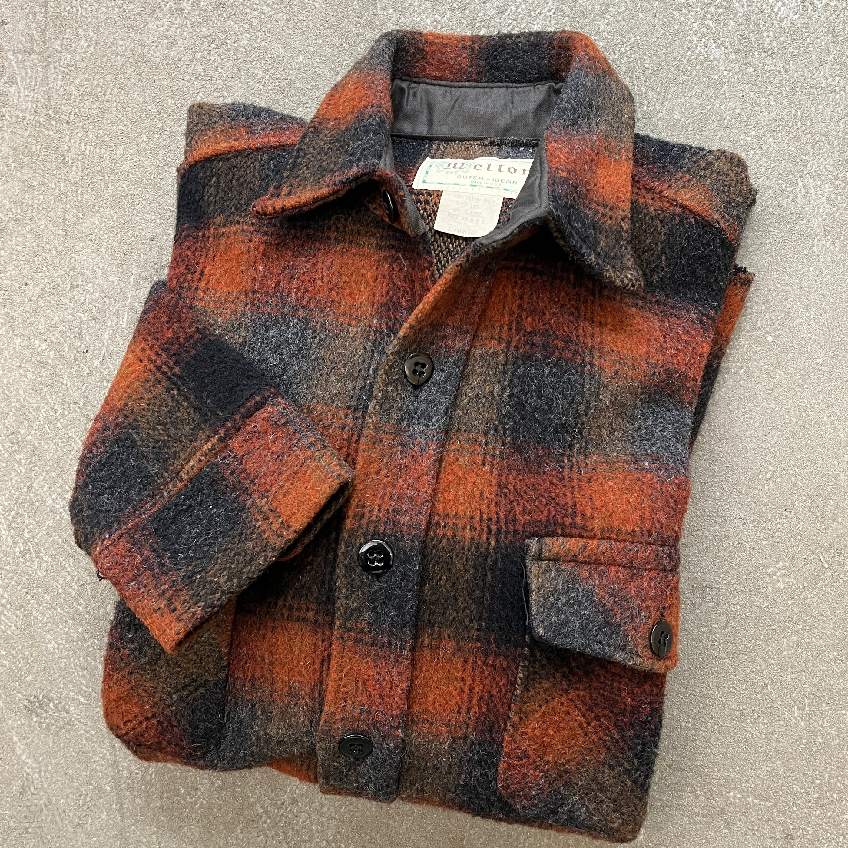 90s Melton Wool CPO Shirt 90年代 メルトン ウールシャツ オンブレ L
