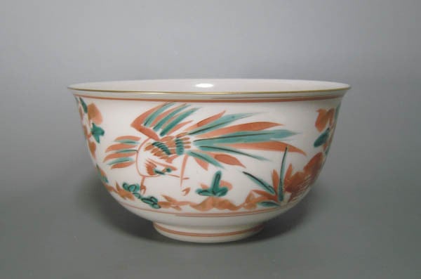 京焼 清水焼 赤絵 深鉢 茶道具 共箱 平安 瑞光 菓子鉢 瑞光窯 伝統工芸