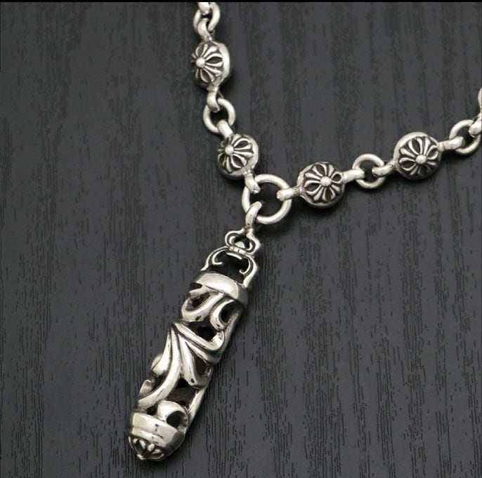 CHROME HEARTS クロムハーツ 20インチ ローラーペンダント クロス