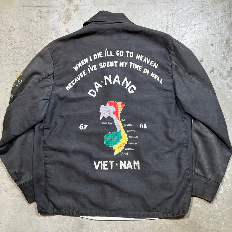 60's ベトナム スーベニアジャケット ベトジャン NAM戦 虎 龍 福 刺繍