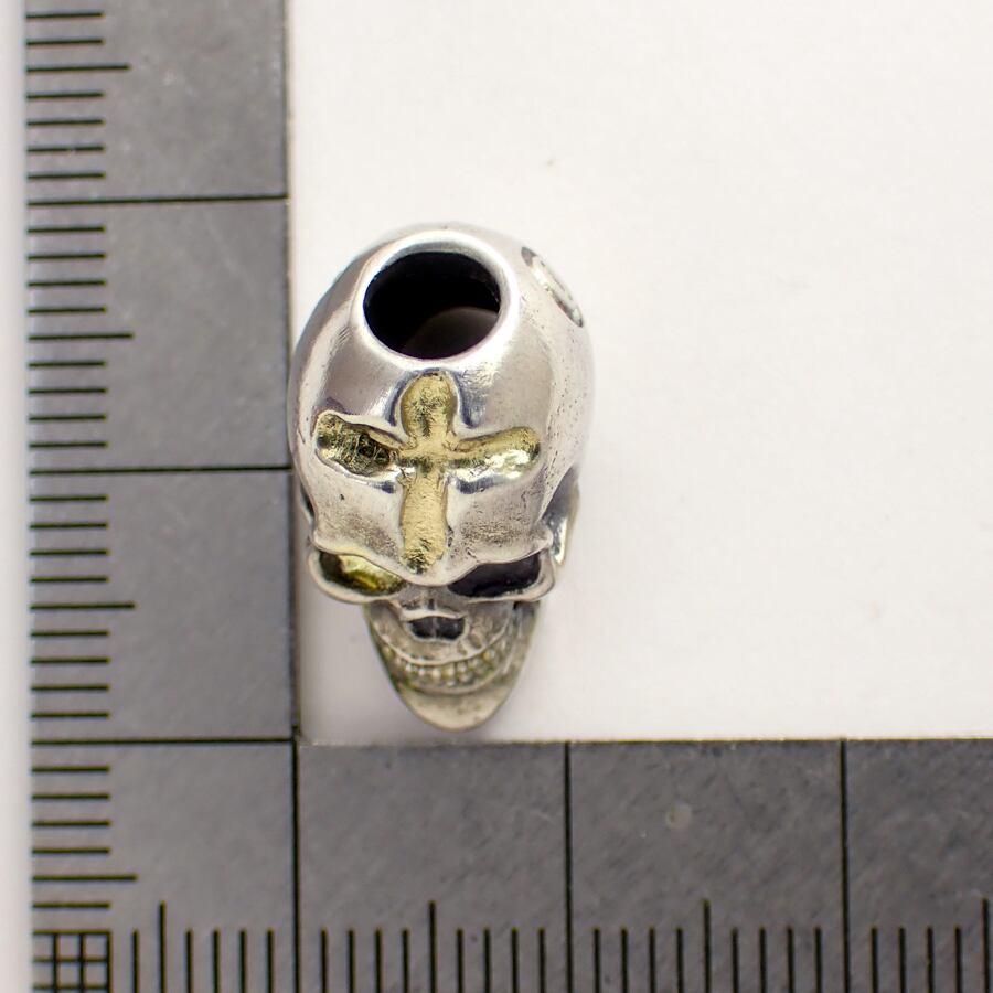 一点もの 限定 『スクワッド スカル ビーズ (クロス OF) 』（ シルバー