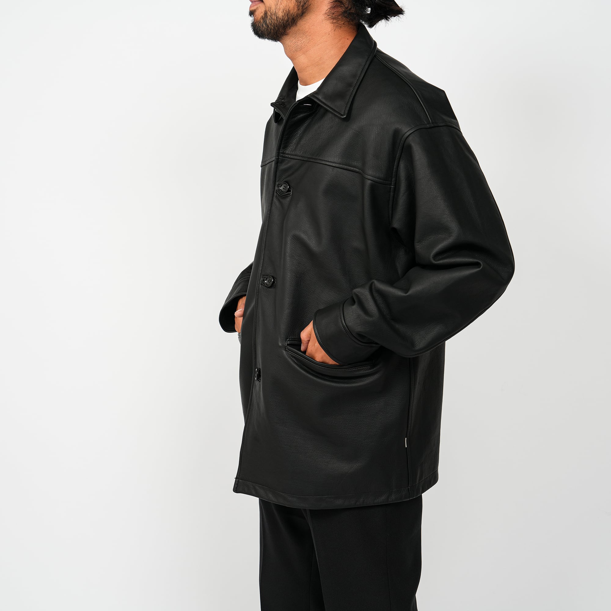 Waterproof Calf Leather Car Coat | OVY