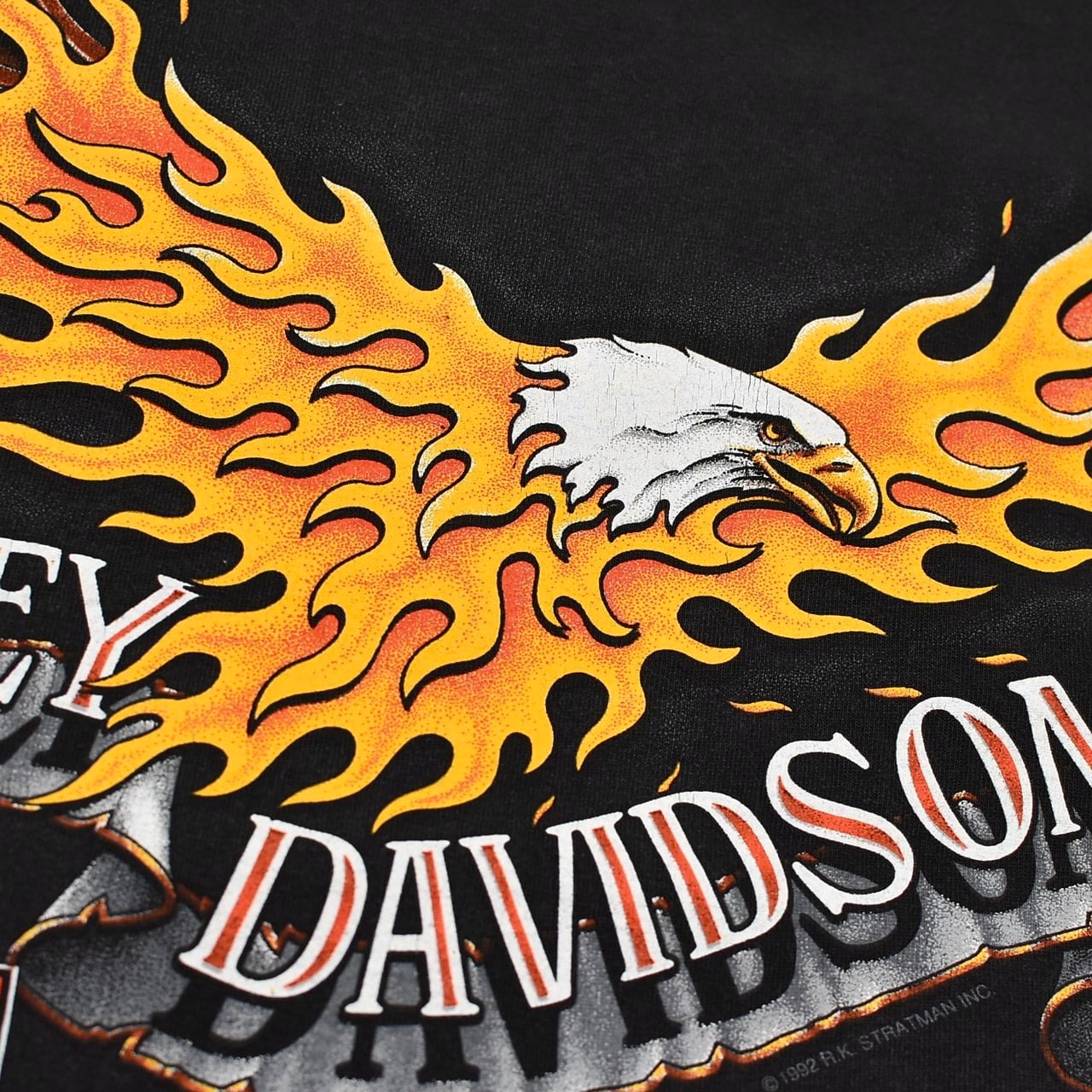 90's Harley-Davidson fire pattern LS T-shirt | 古着屋 grin days