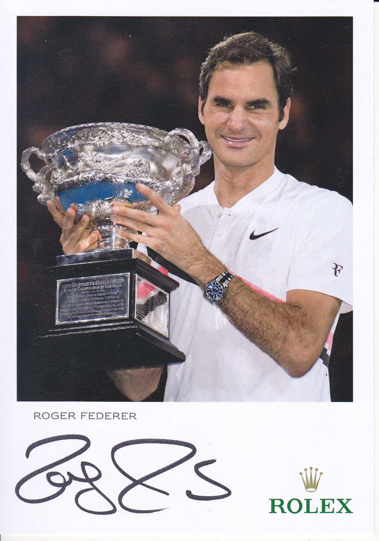 ☆ROLEX 2018 全豪OP優勝記念 ロジャー・フェデラー直筆サイン入り