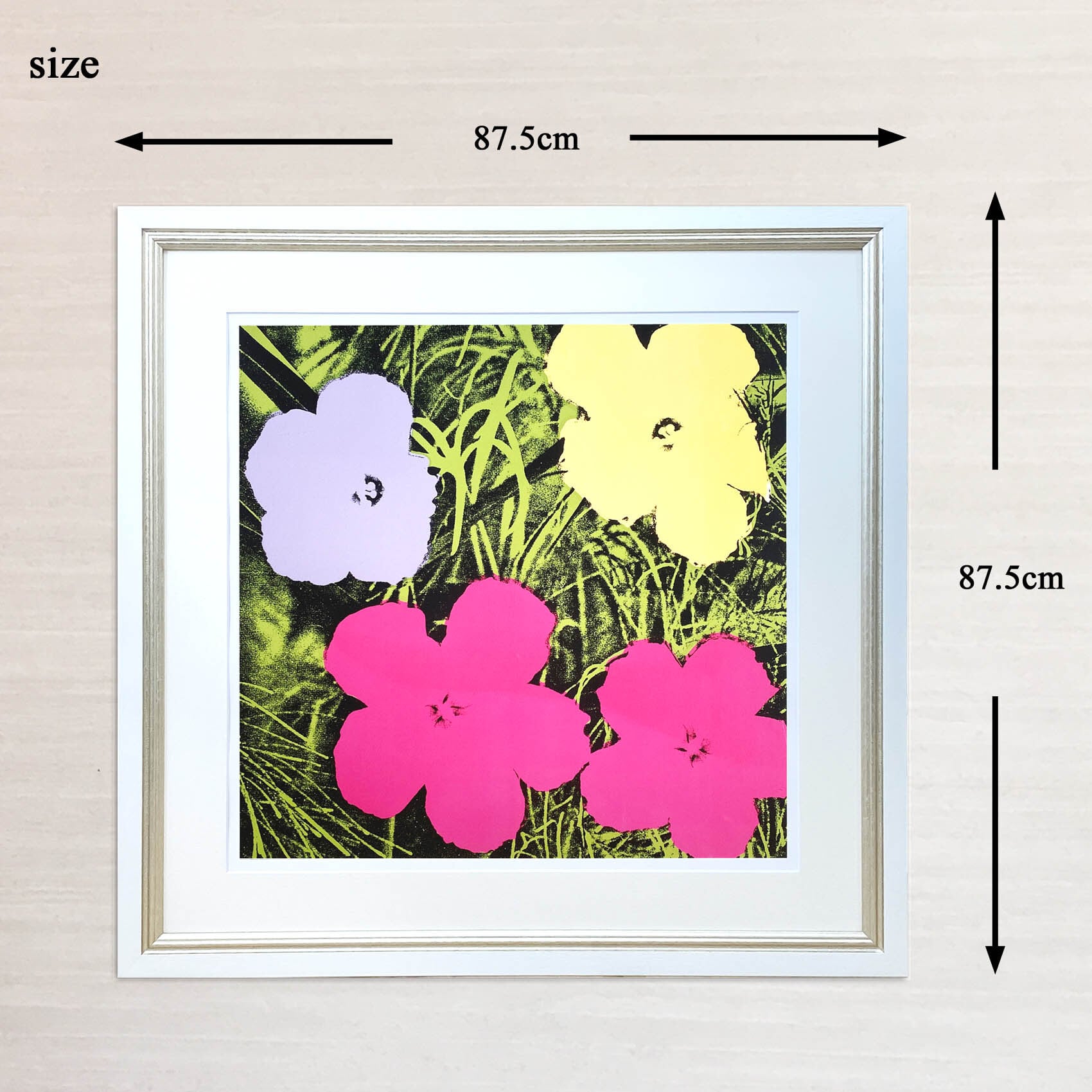 アンディ ウォーホル作品「フラワーズ,1970(パープル イエロー ピンク