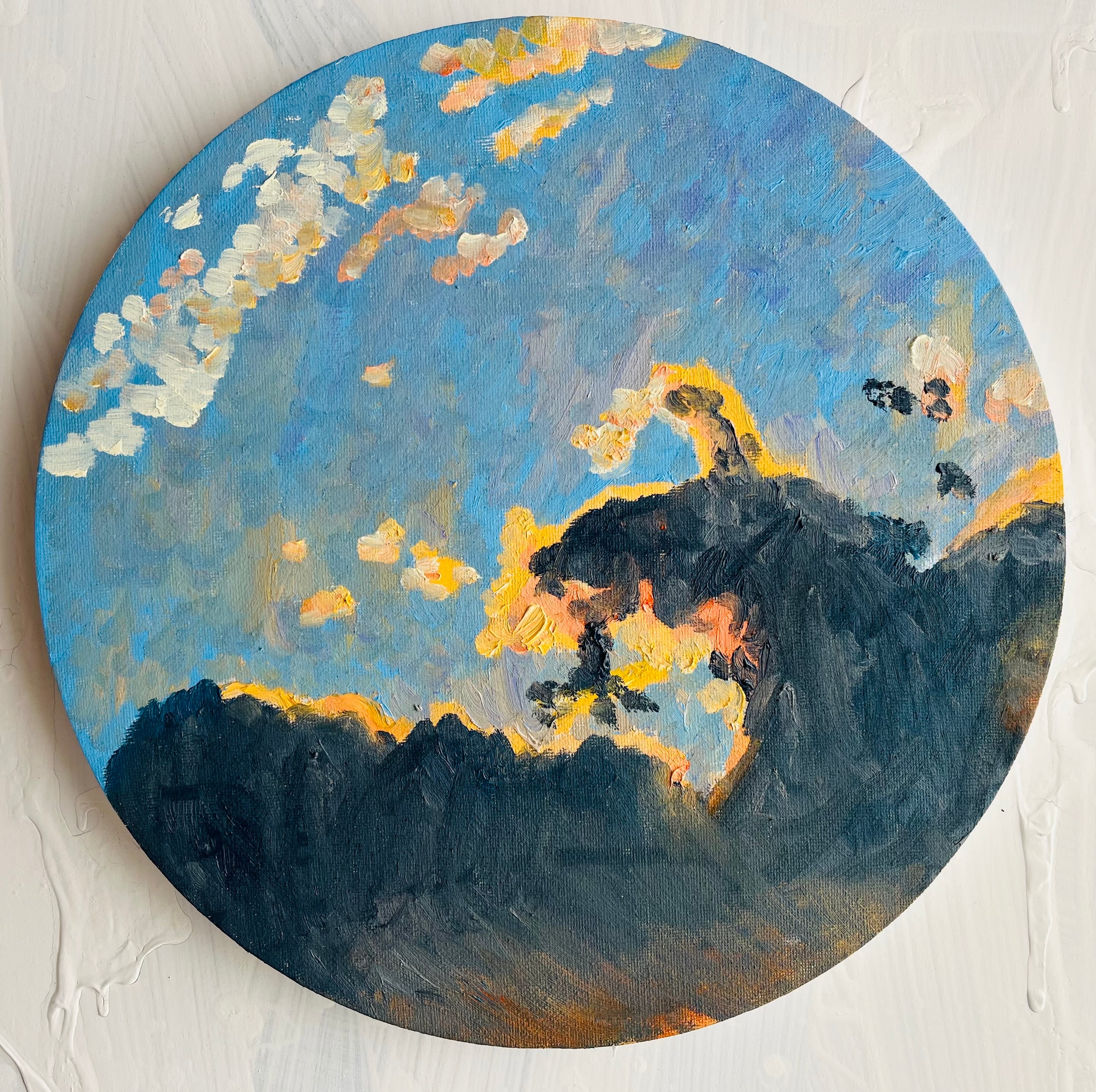 46×53㎝「窓辺の椅子とテーブル」油彩・額装・原画・F10 46×53㎝「窓辺