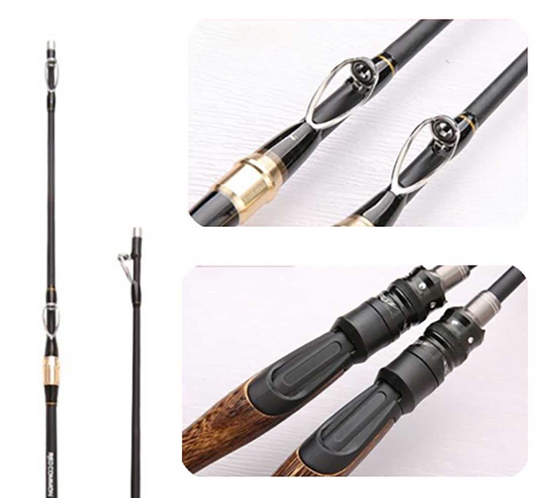 筏竿 赤鯉 筏 【6】130-150 調節可能 2ピース ウッドグリップ 木製 長