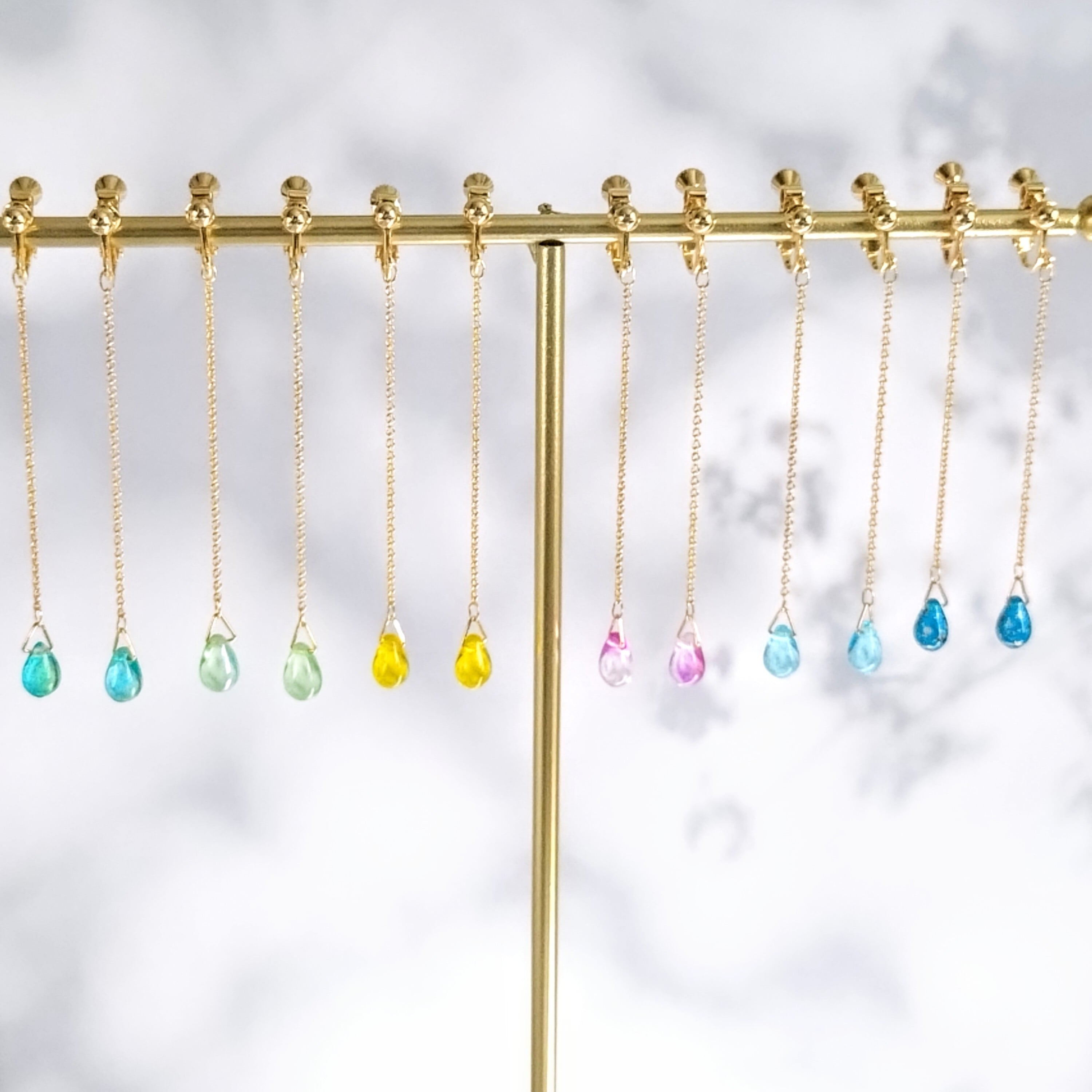 音色の雫チェコガラスイヤリング・ピアス | ひらり姫ジュエリー