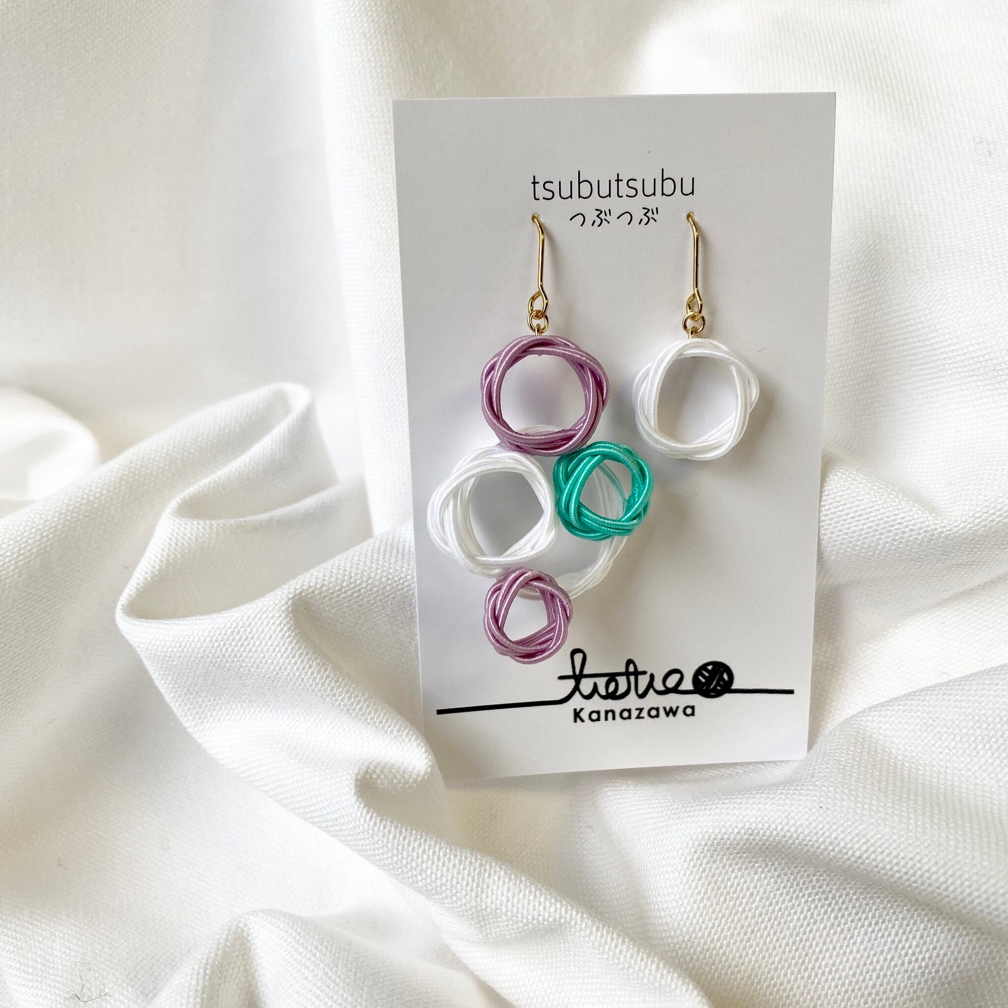 ∞つぶつぶ∞/水引ピアス | tietie kanazawa