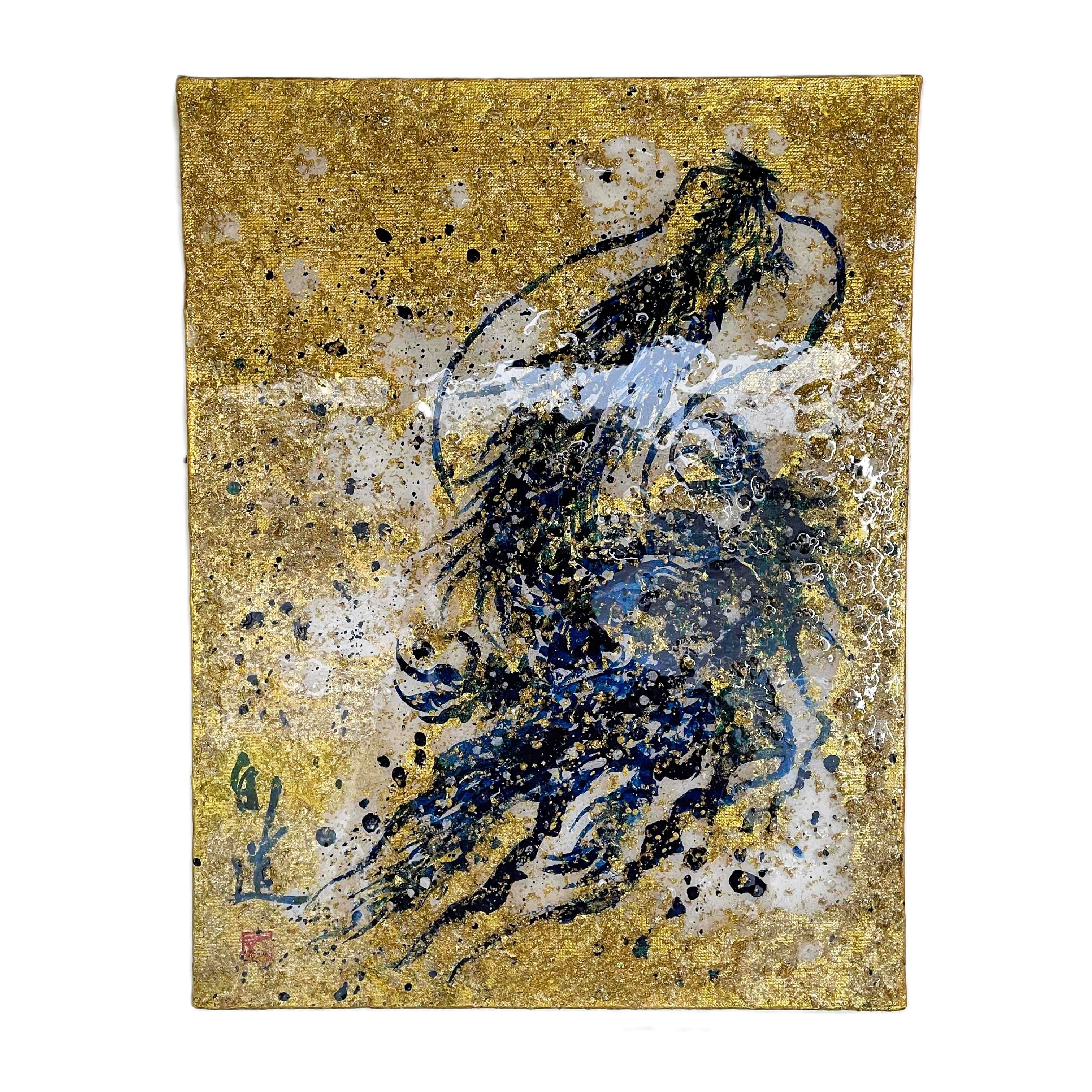 現代水墨画家 絵師白道 「 昇龍-GoldenIsland.jp 」 直筆作品 証明書