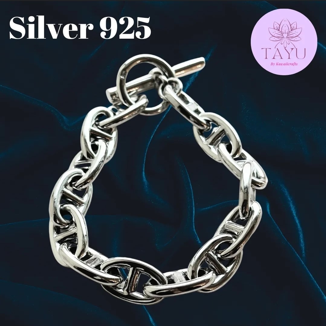 大人気新品】シルバー925 アンカーチェーン 特大GMサイズ14連