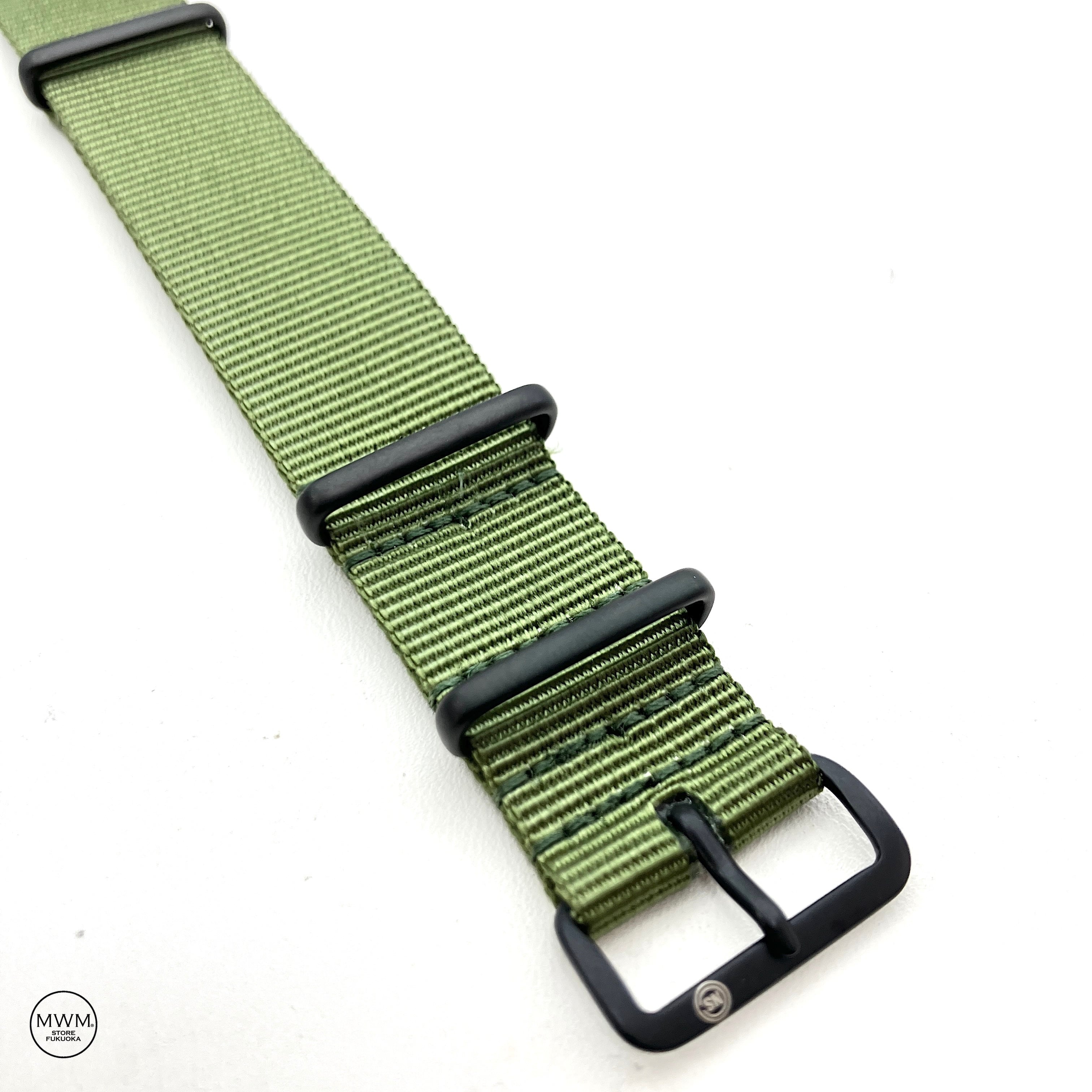 PVDプレミアムNATOストラップ カーキ・グリーン 20mm 腕時計ベルト