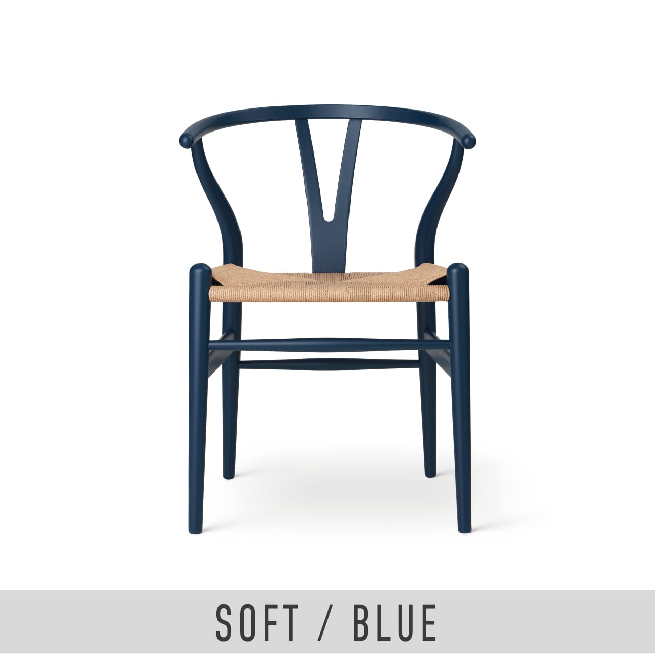 CH24（Yチェア）ソフトカラー / ブルー / ビーチ材 / マットカラー