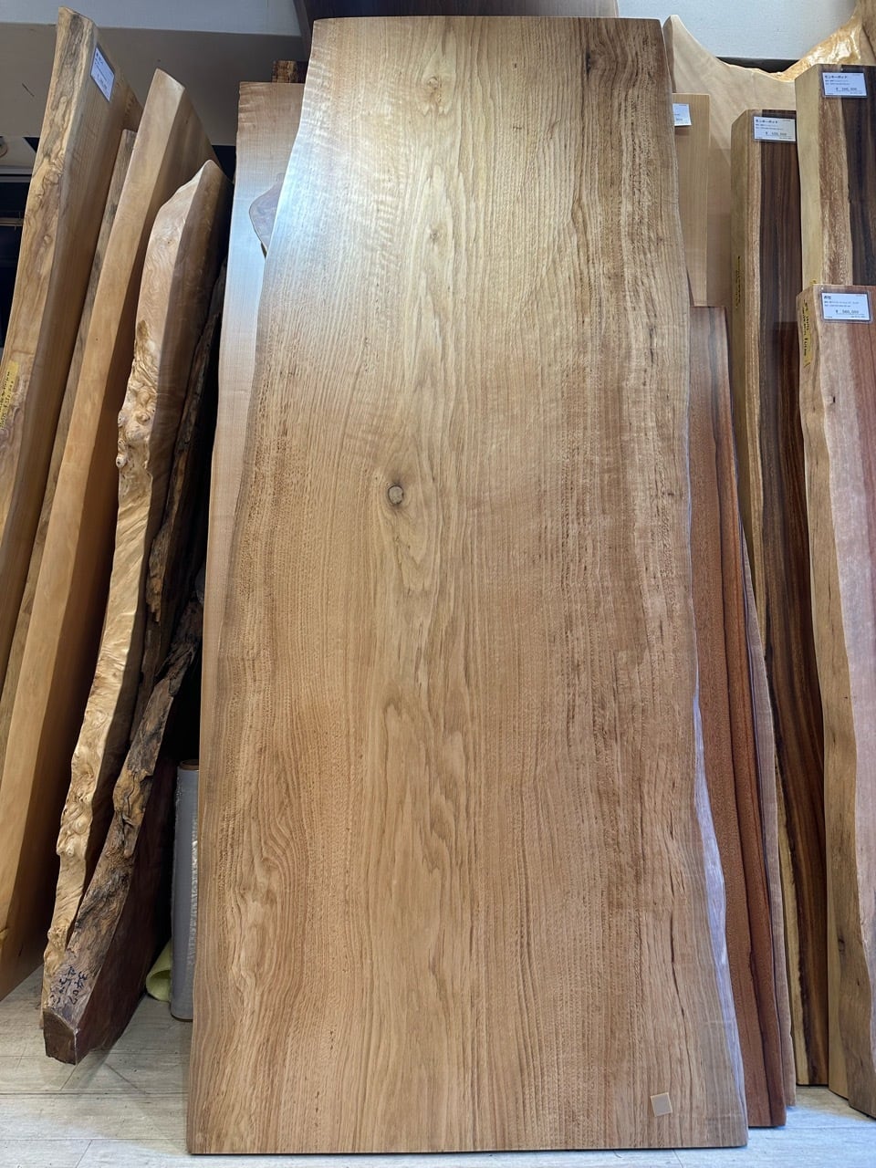 タモ_2040×700-800-890×50_浅草本店_テーブル天板/一枚板 251471 t001