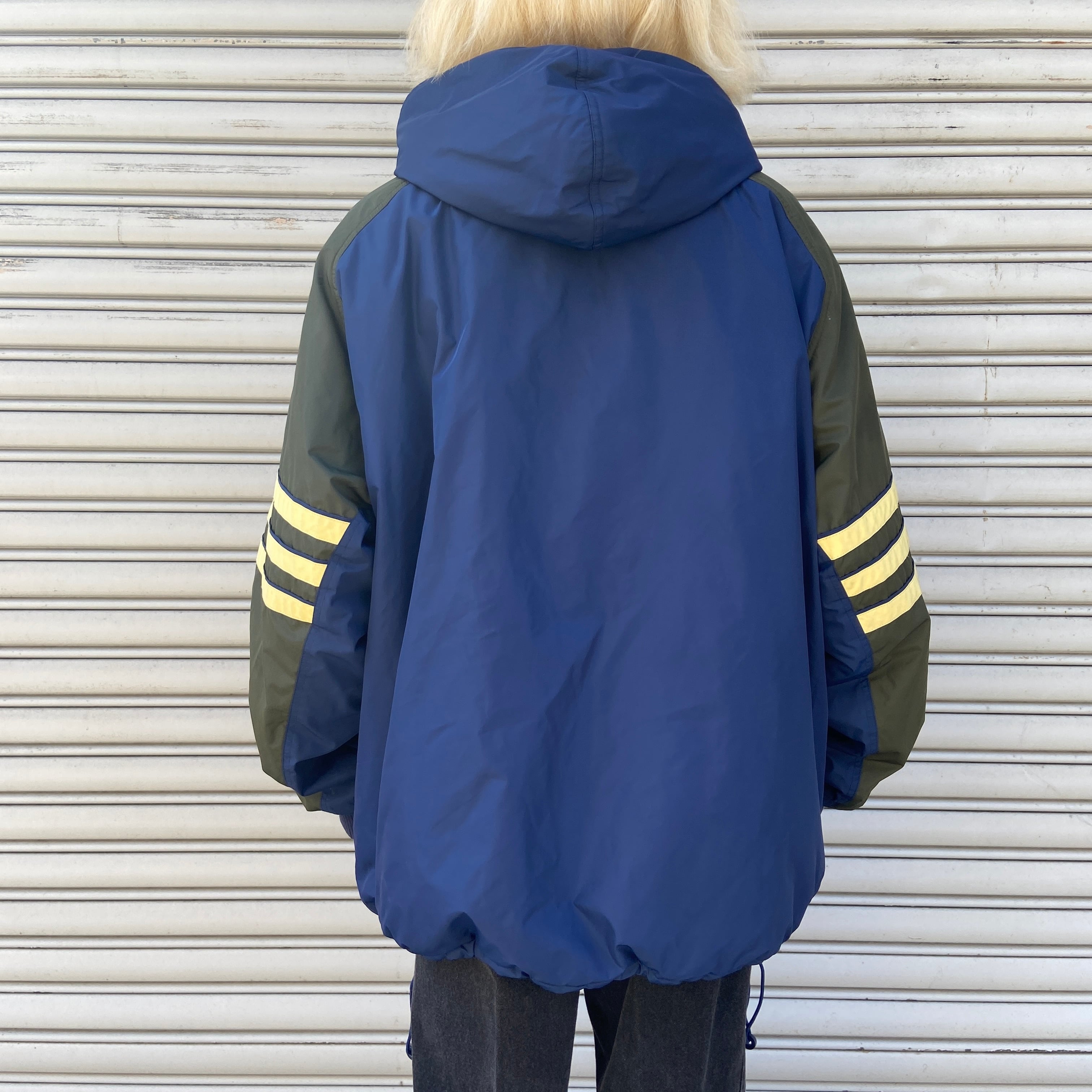 90s adidas アディダス リバーシブルジャケット ナイロン フリースXL