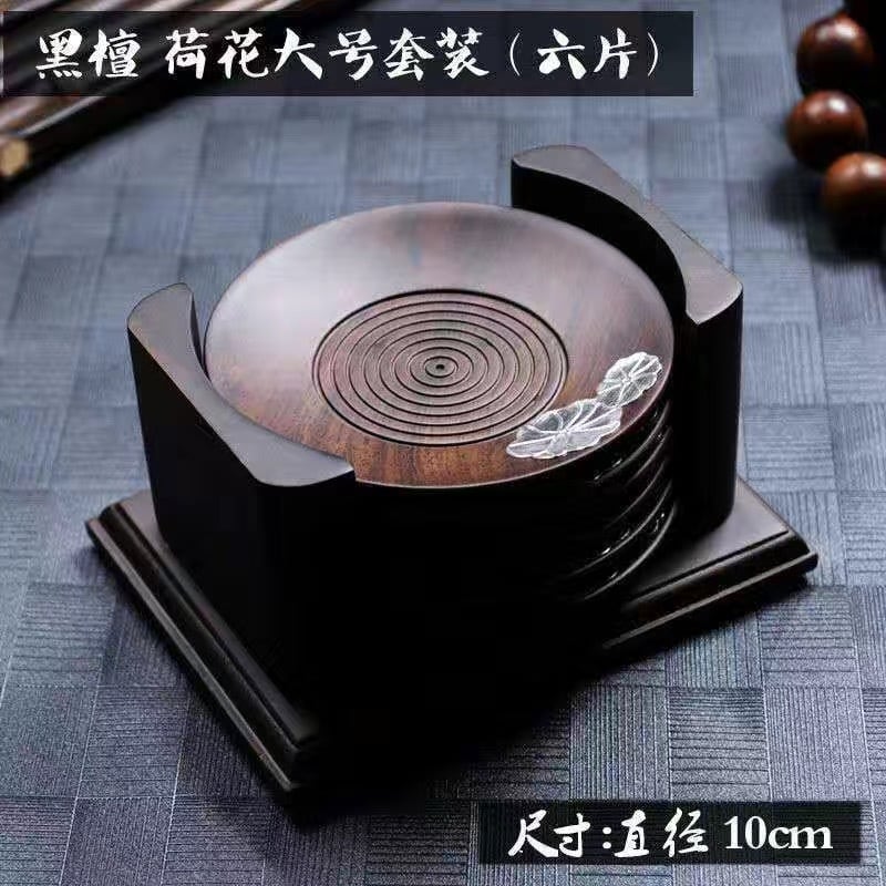 茶道具】黒檀茶托セット | 五福茶荘