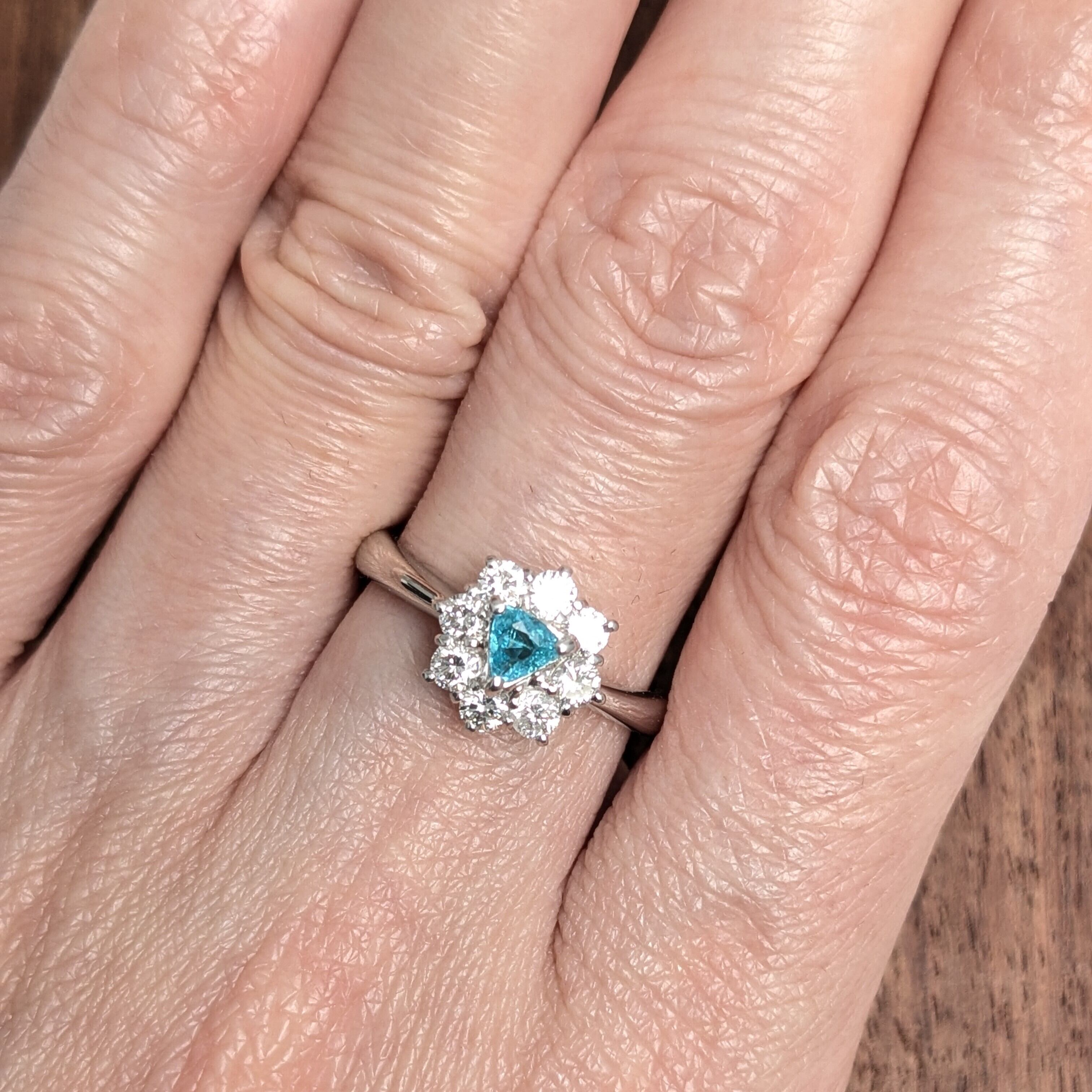 Pt900パライバトルマリンリング パライバトルマリン 0.13ct