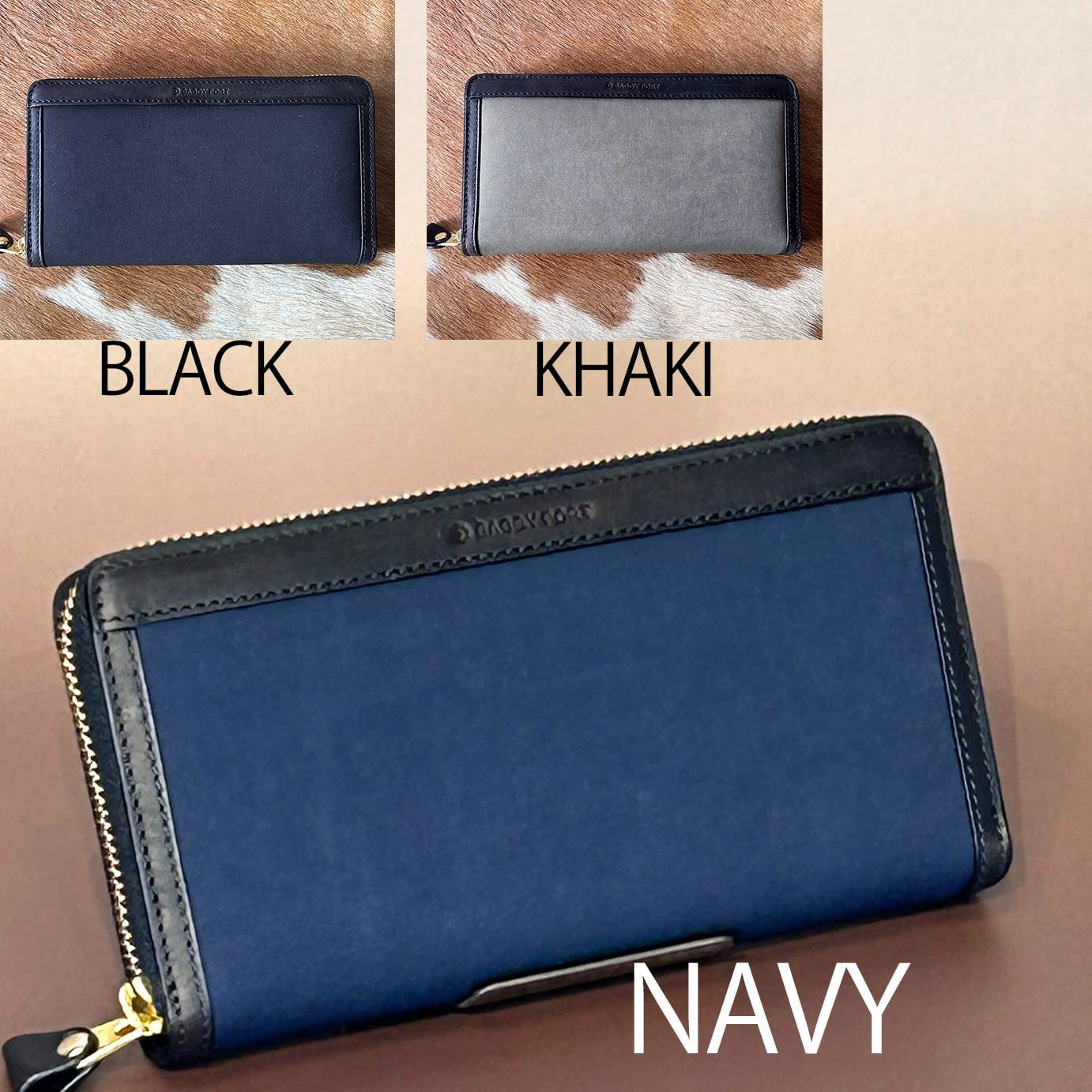 BAGGY PORT】バギーポート高密度ミリクロス長財布ラウンドファスナー