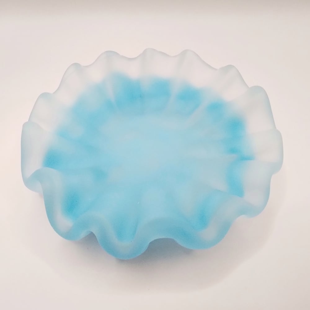 Sold Out】藤田喬平「手吹貝皿（青）」 | アトリエウチノ