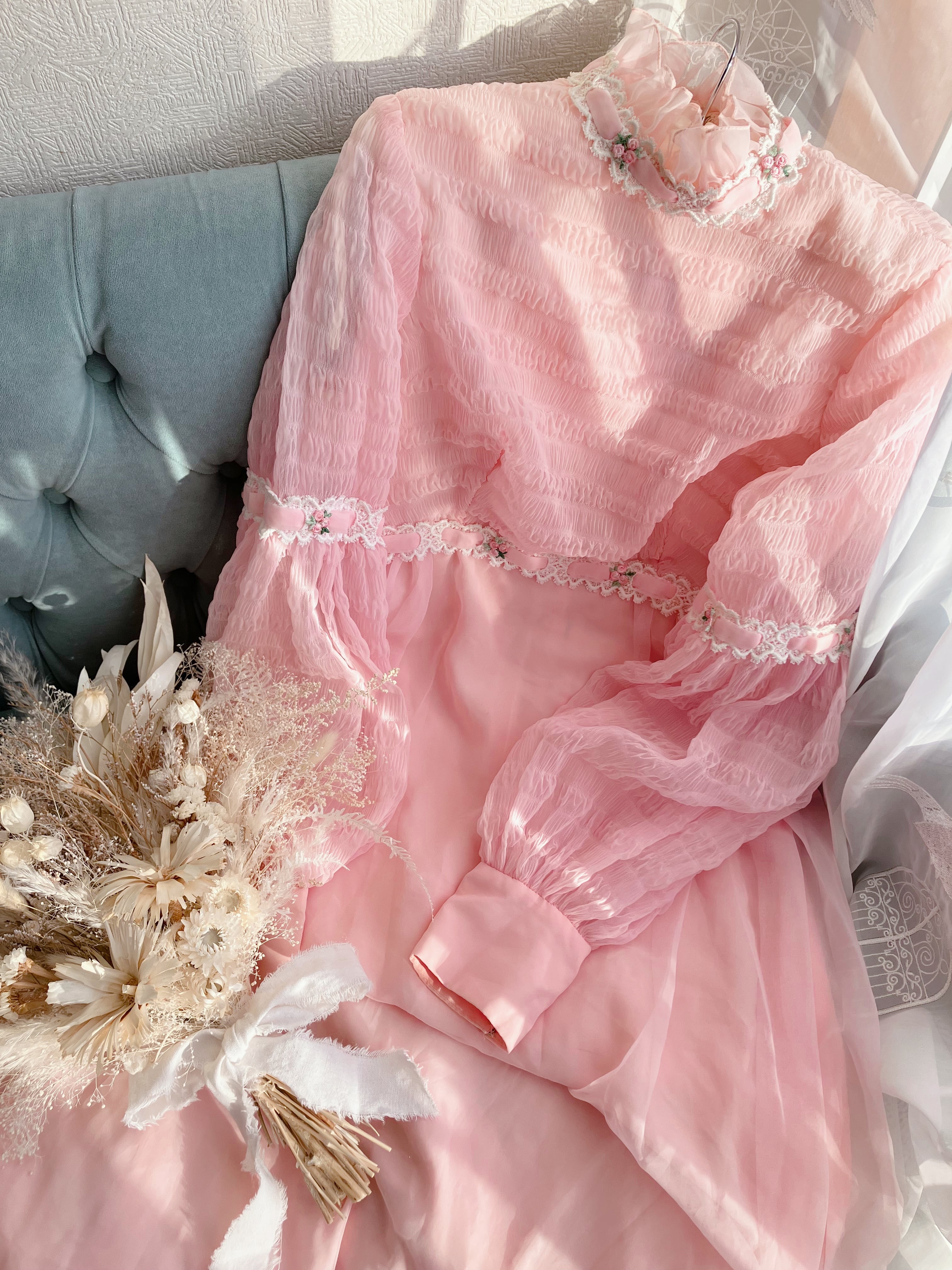 フェアリーピンクフラワードレス | merletage vintage