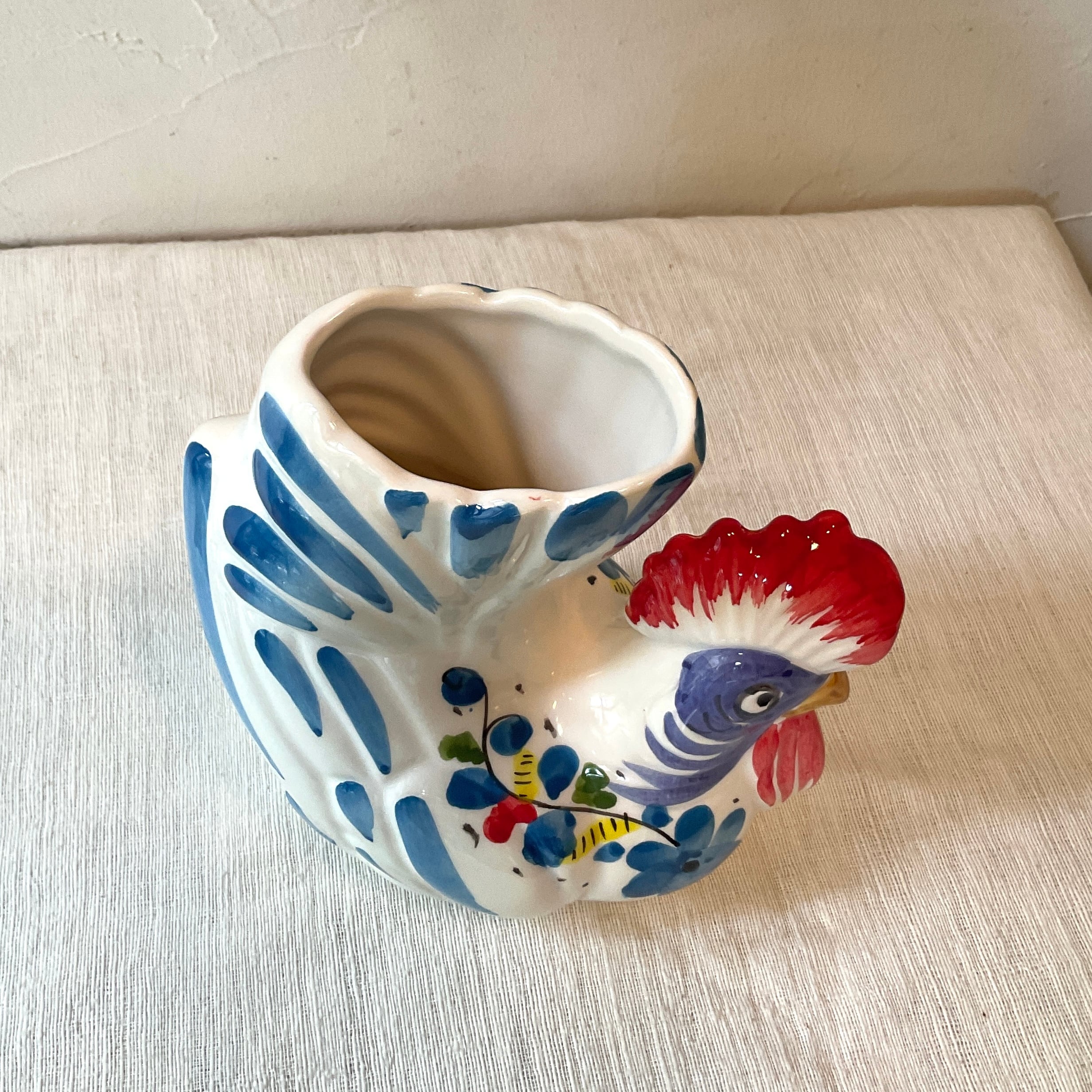 イタリア陶器】にわとり花瓶（水色） | 照明＆エシカルライフスタイル